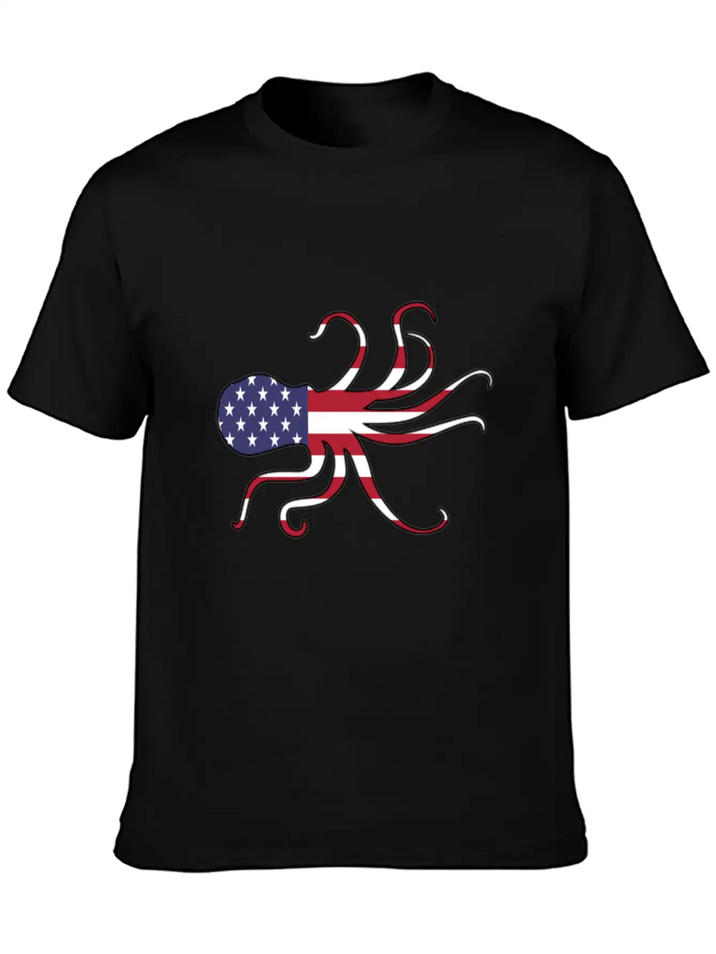 American Flag Octopus Happy 4th Of July Basic Graphic T-Shirt – Daily Comfort In Soft Cotton