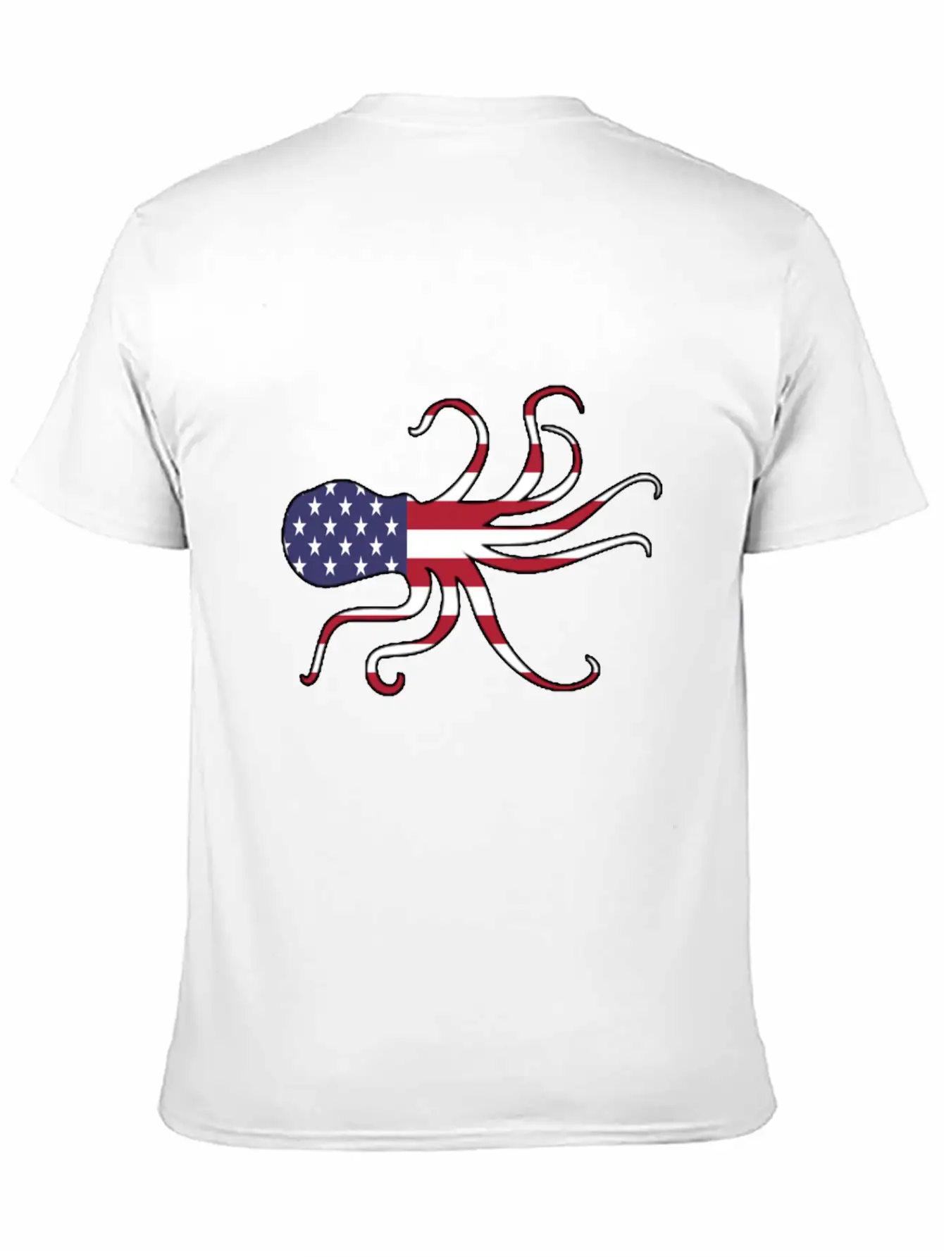 American Flag Octopus Happy 4th Of July Basic Graphic T-Shirt – Daily Comfort In Soft Cotton