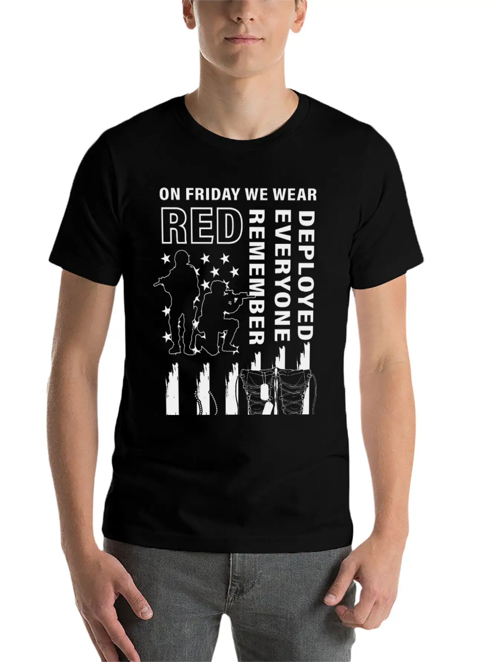 American Flag On Friday We Wear Remember Everyone Timeless Short Sleeve Tee – Comfy And Minimalist Design
