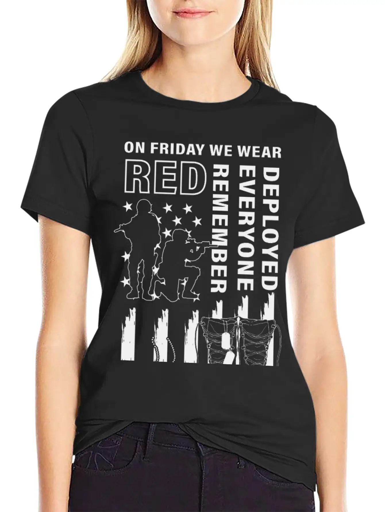 American Flag On Friday We Wear Remember Everyone Timeless Short Sleeve Tee – Comfy And Minimalist Design
