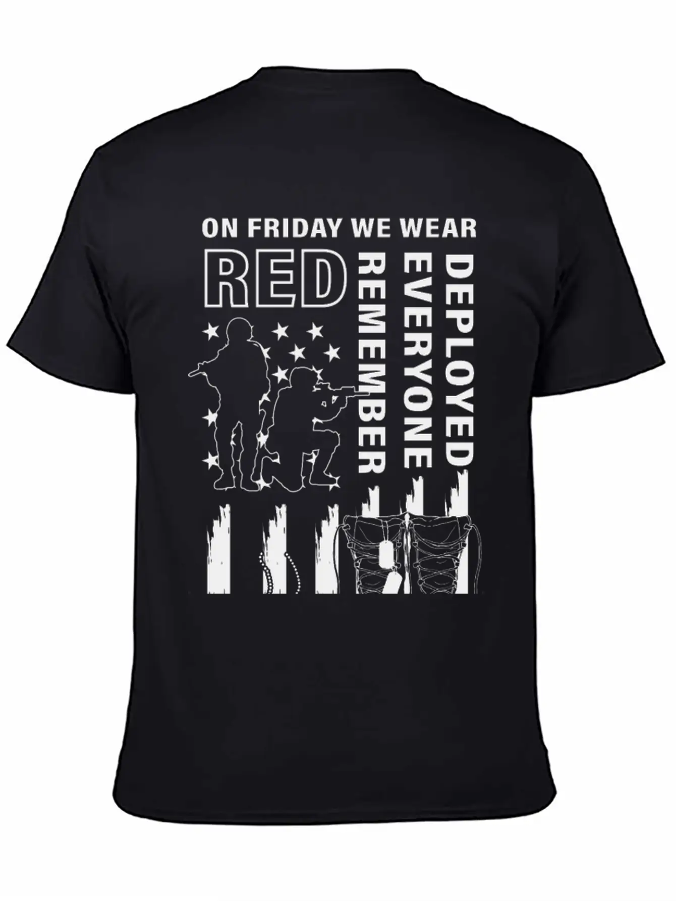 American Flag On Friday We Wear Remember Everyone Timeless Short Sleeve Tee – Comfy And Minimalist Design