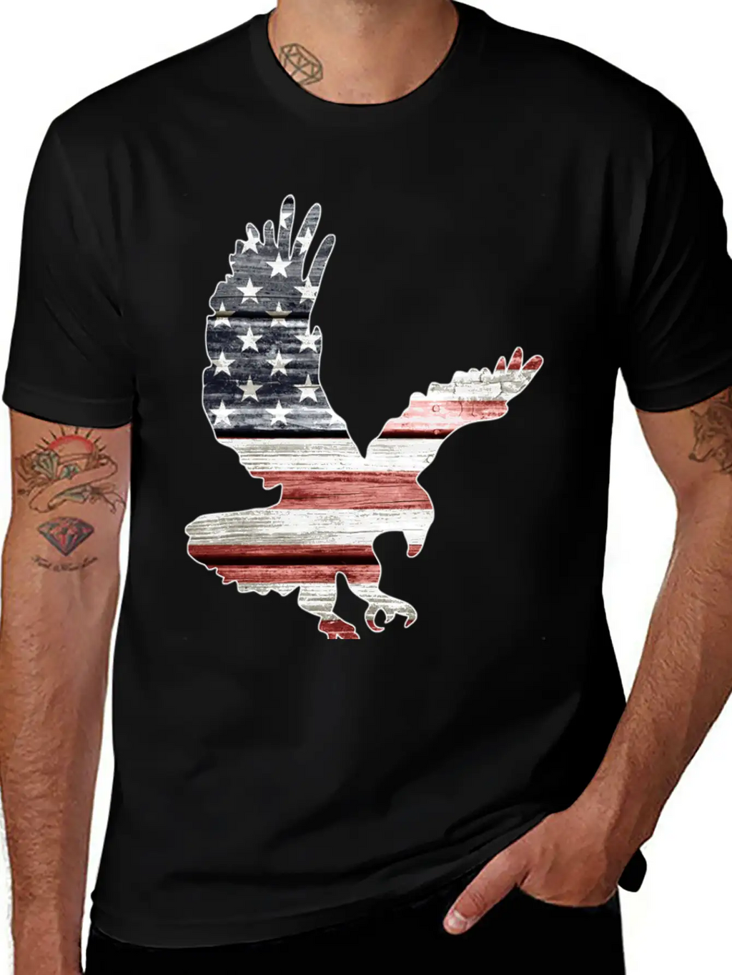American Flag Patriotic Eagle Essential Unisex Casual T-Shirt – Clean Design For Daily Comfort