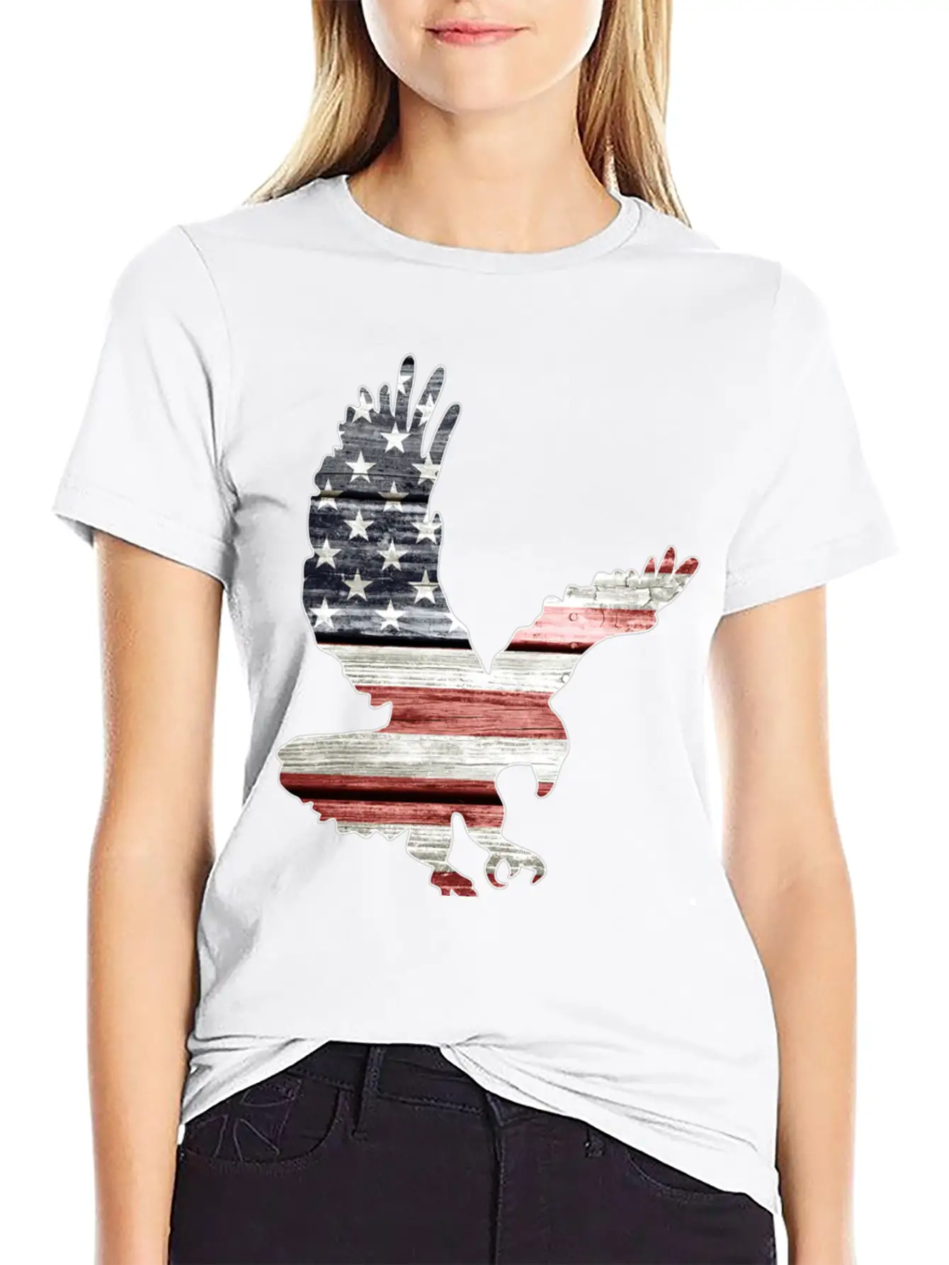 American Flag Patriotic Eagle Essential Unisex Casual T-Shirt – Clean Design For Daily Comfort