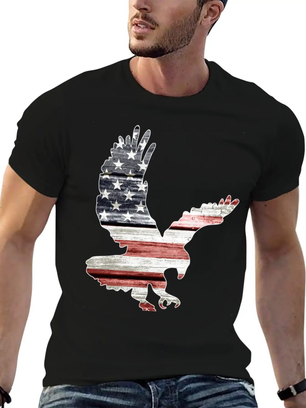 American Flag Patriotic Eagle Essential Unisex Casual T-Shirt – Clean Design For Daily Comfort