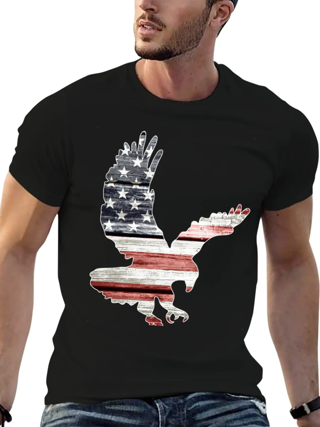 American Flag Patriotic Eagle Essential Unisex Casual T-Shirt – Clean Design For Daily Comfort