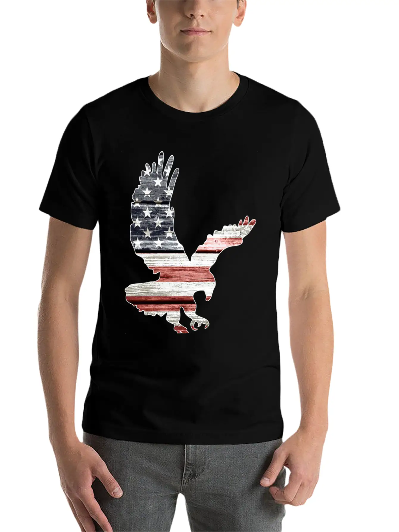 American Flag Patriotic Eagle Essential Unisex Casual T-Shirt – Clean Design For Daily Comfort