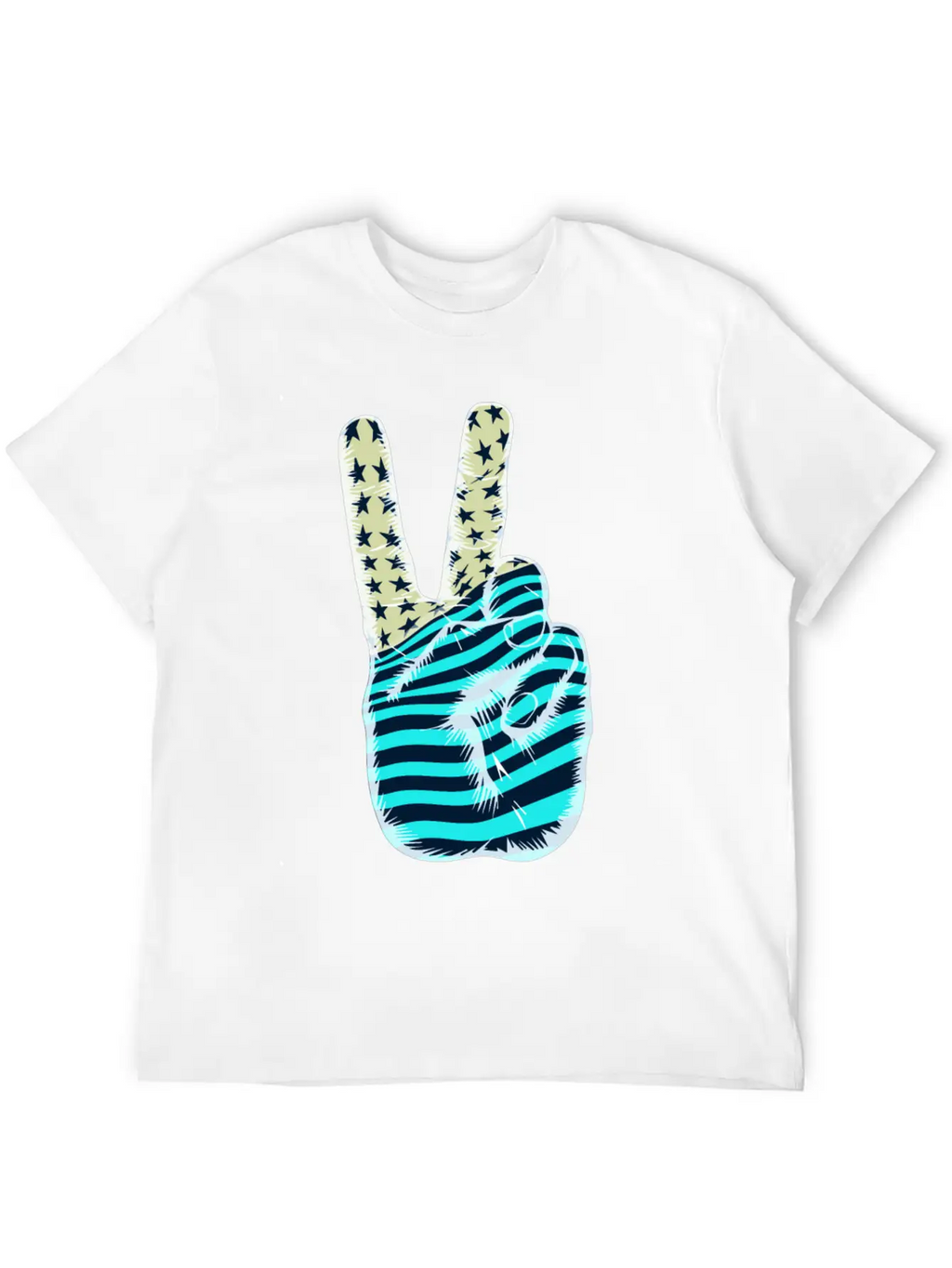 American Flag Peace Sign V Victory Hand Breathable Graphic T-Shirt – Perfect For Casual Days