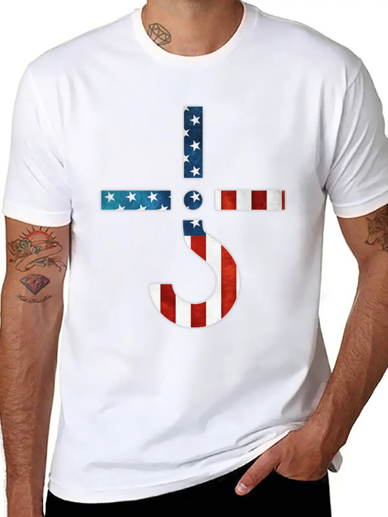 AMERICAN FLAG SHIRT Simple Everyday Graphic Tee – Lightweight Summer Wear