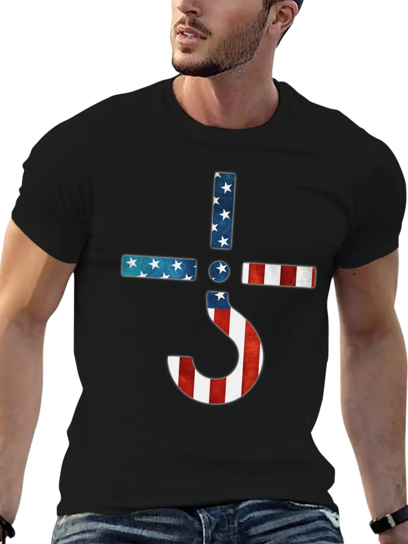 AMERICAN FLAG SHIRT Simple Everyday Graphic Tee – Lightweight Summer Wear