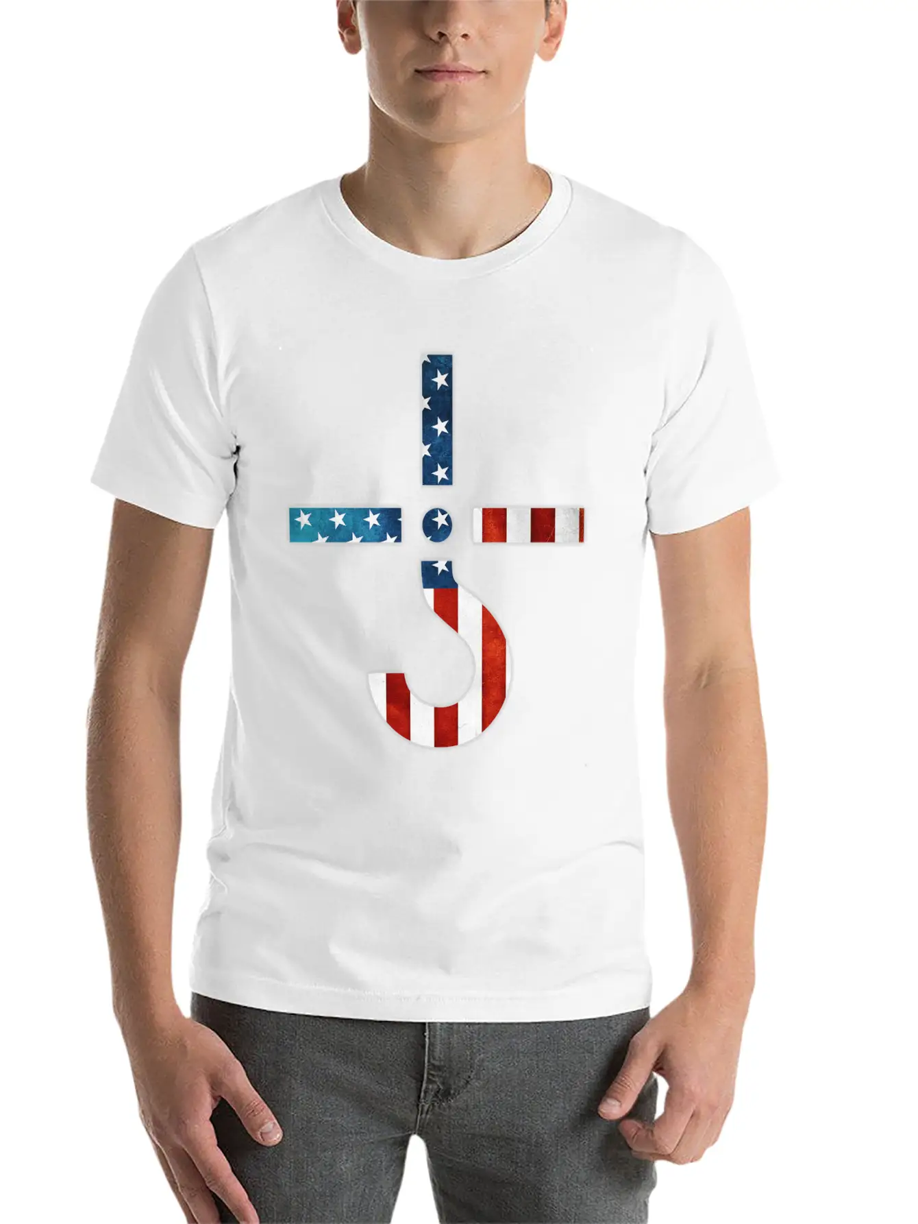 AMERICAN FLAG SHIRT Simple Everyday Graphic Tee – Lightweight Summer Wear