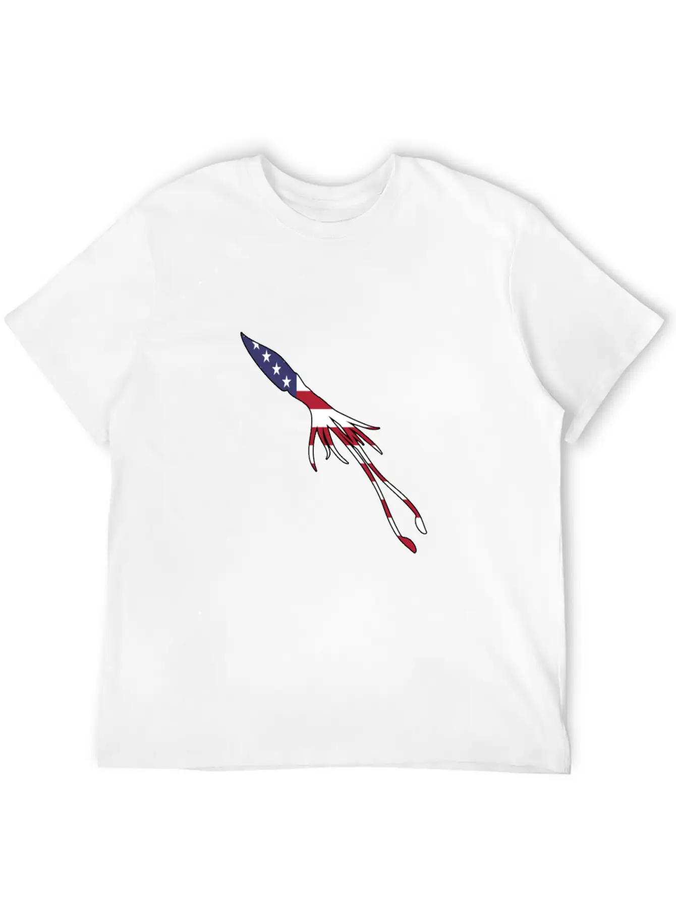 American Flag Squid Happy 4th Of July Basic Graphic T-Shirt – Daily Comfort In Soft Cotton
