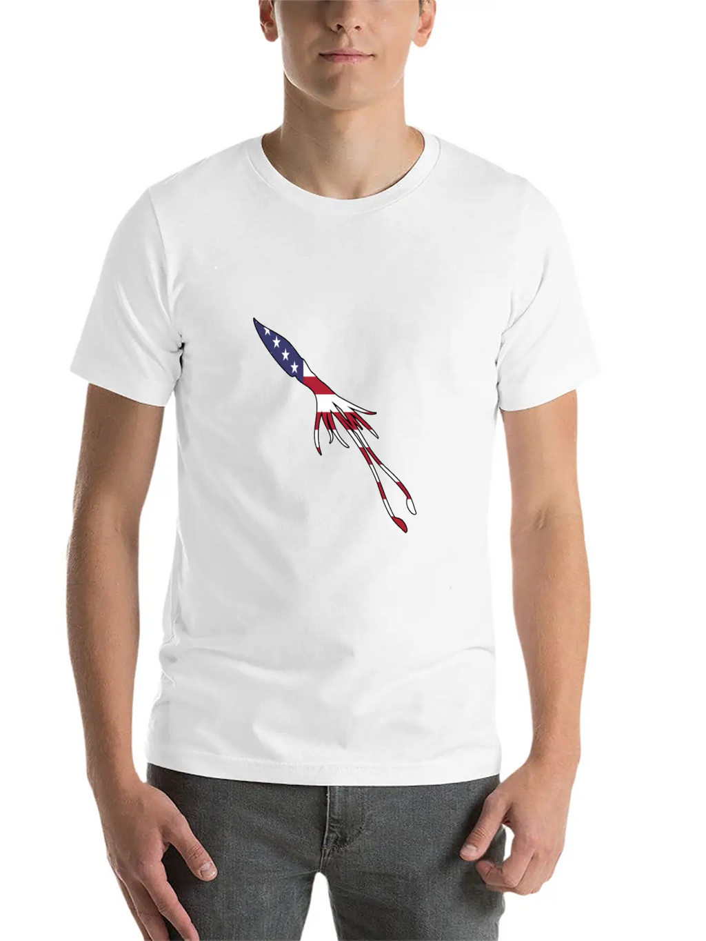 American Flag Squid Happy 4th Of July Basic Graphic T-Shirt – Daily Comfort In Soft Cotton