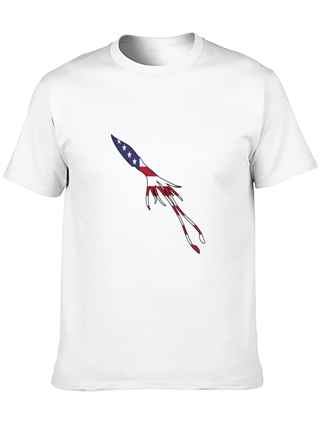 American Flag Squid Happy 4th Of July Basic Graphic T-Shirt – Daily Comfort In Soft Cotton