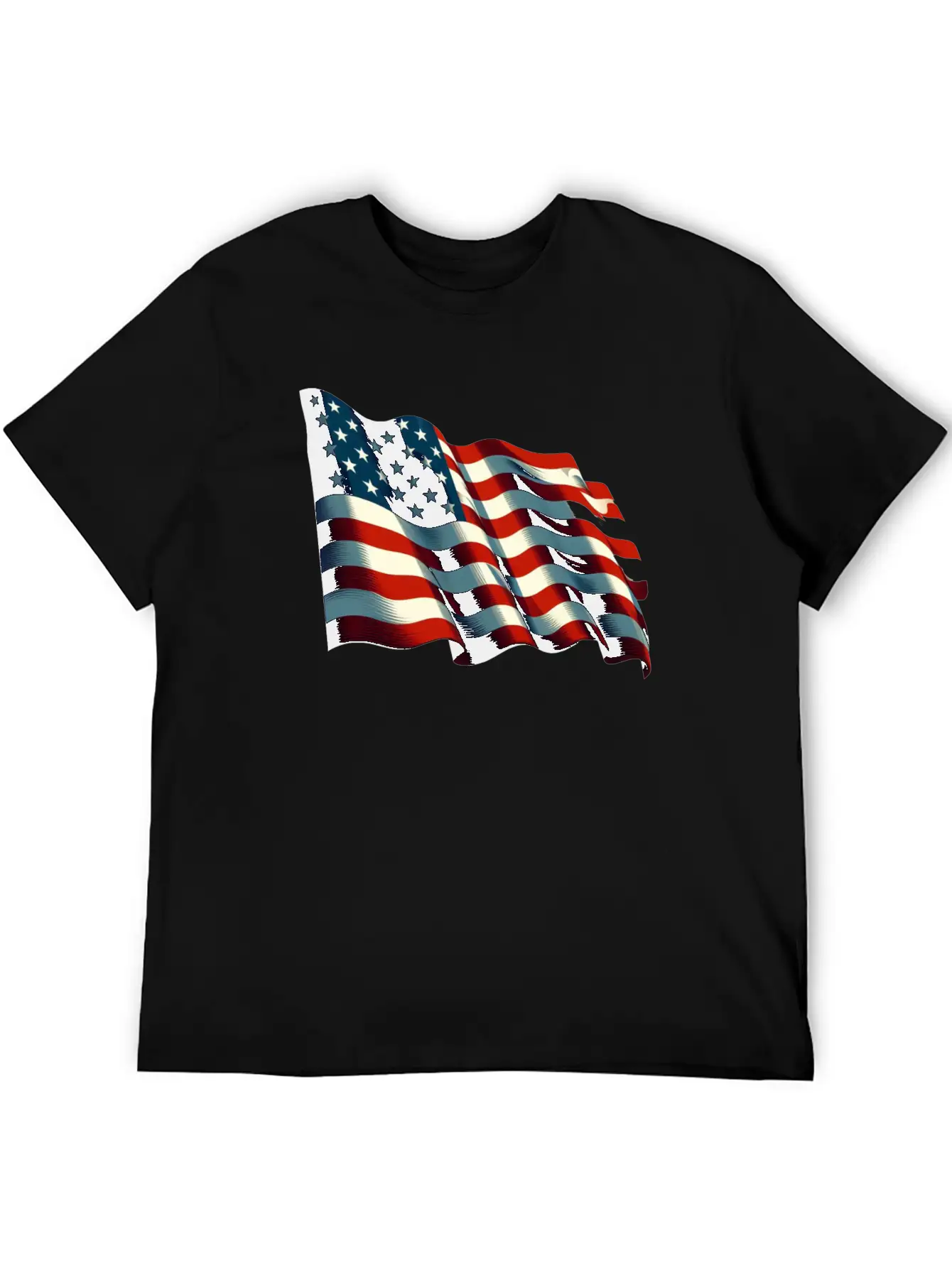 American Flag USA Basic Graphic T-Shirt – Daily Comfort In Soft Cotton