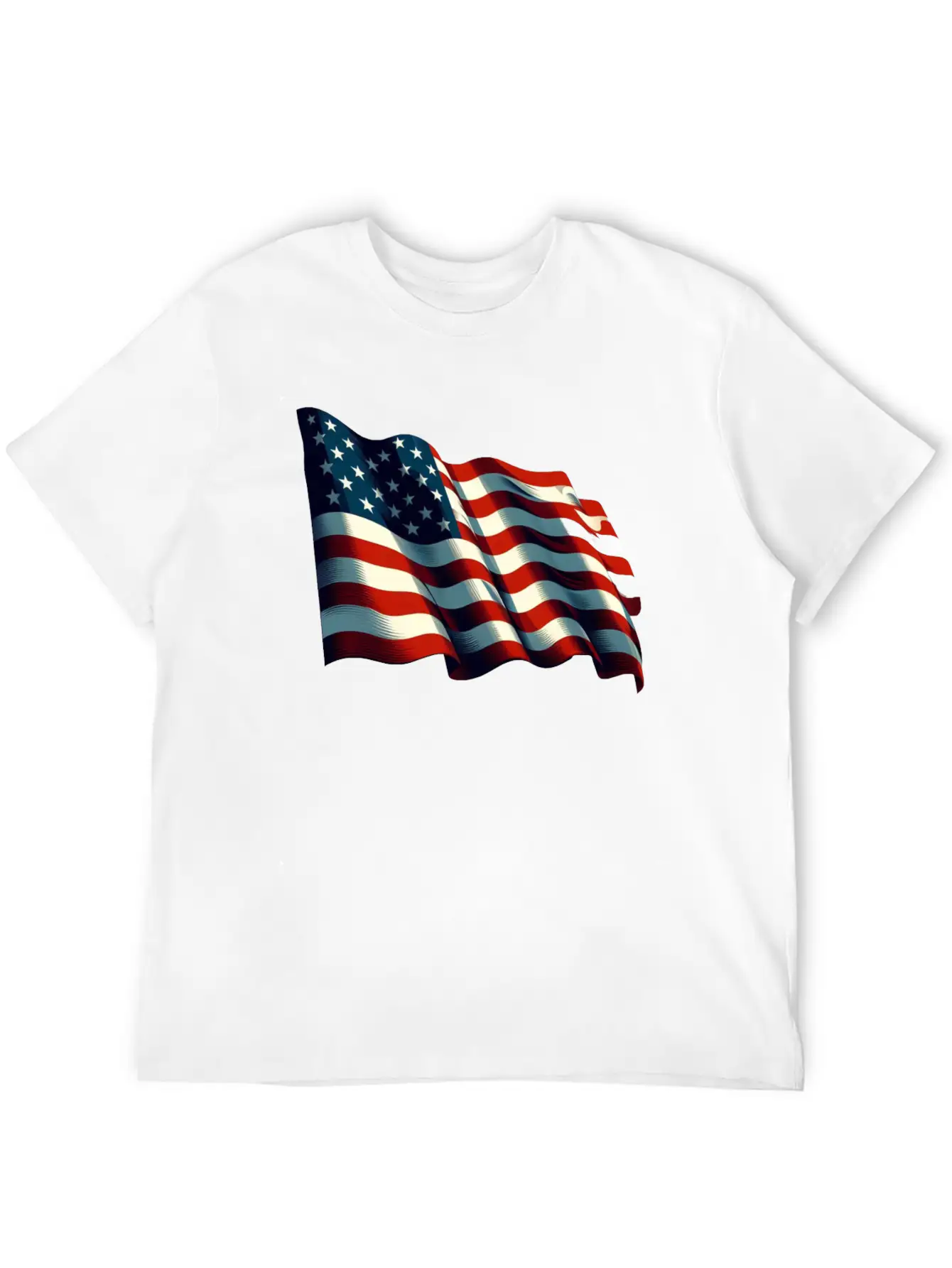 American Flag USA Basic Graphic T-Shirt – Daily Comfort In Soft Cotton