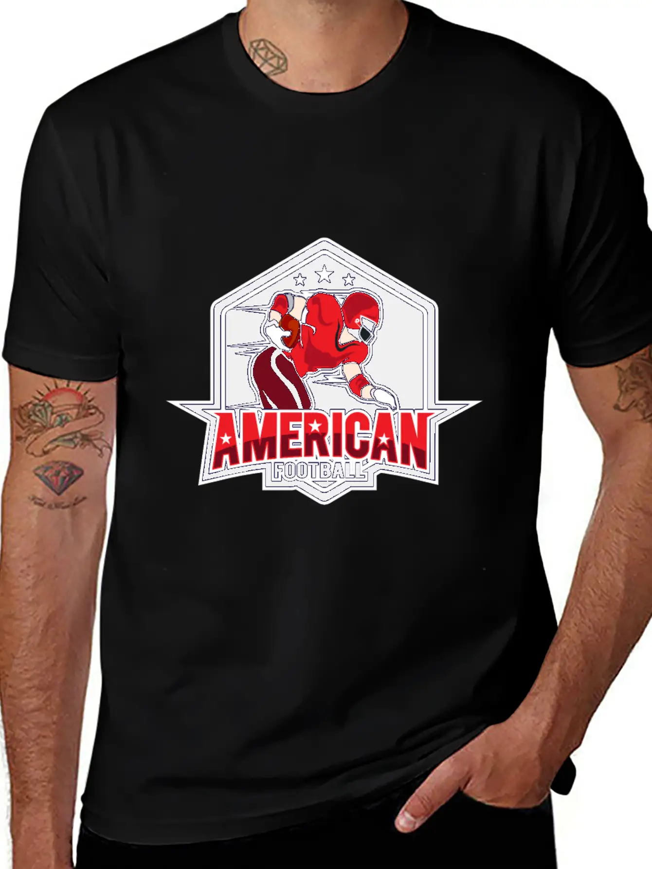 AMERICAN FOOTBAL Basic Graphic T-Shirt – Daily Comfort In Soft Cotton