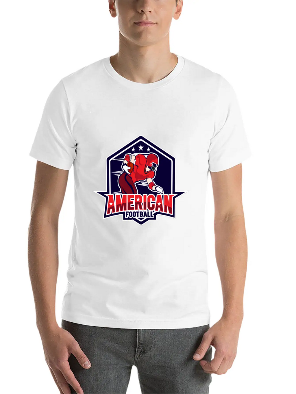 AMERICAN FOOTBAL Basic Graphic T-Shirt – Daily Comfort In Soft Cotton