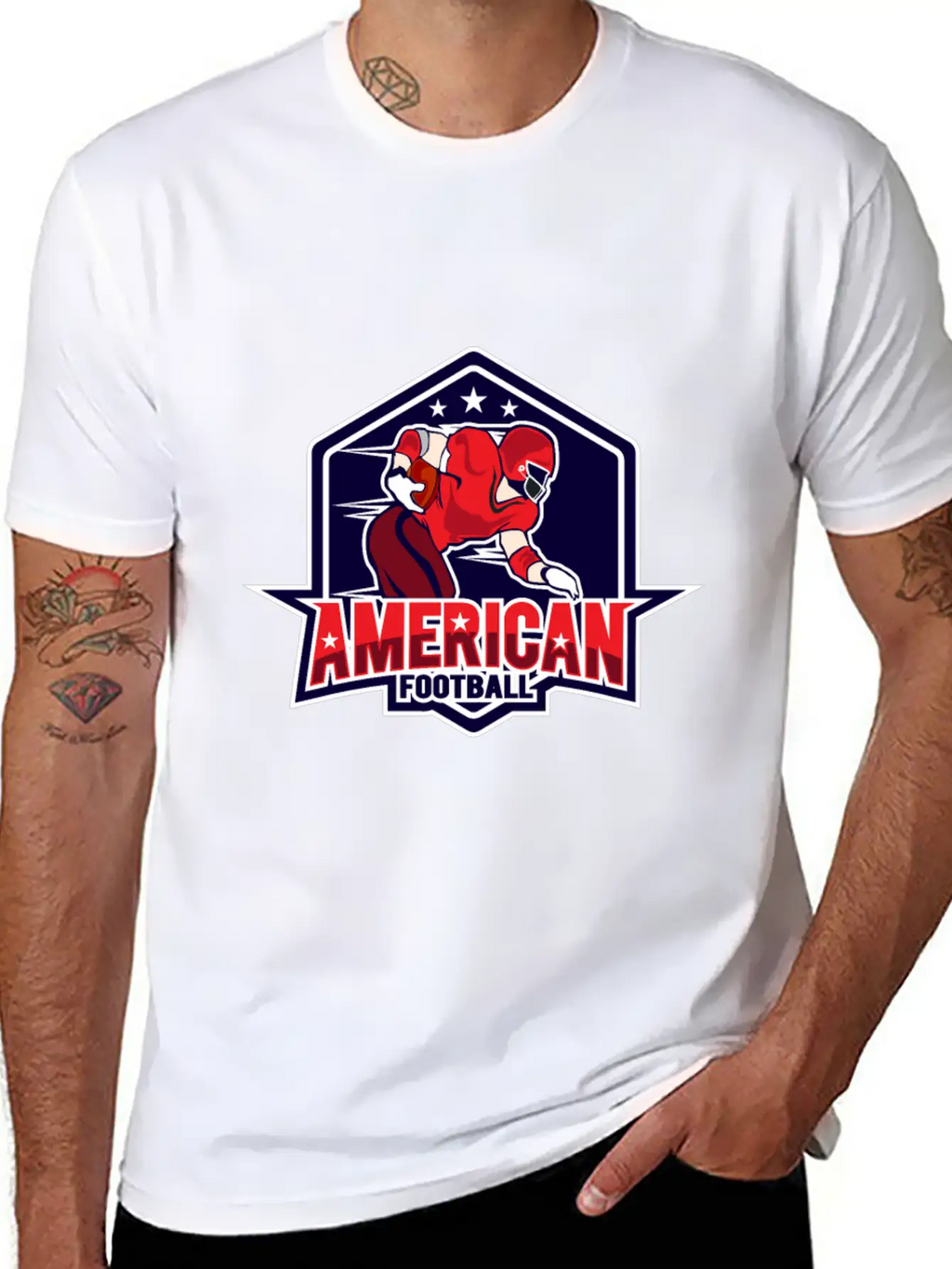 AMERICAN FOOTBAL Basic Graphic T-Shirt – Daily Comfort In Soft Cotton