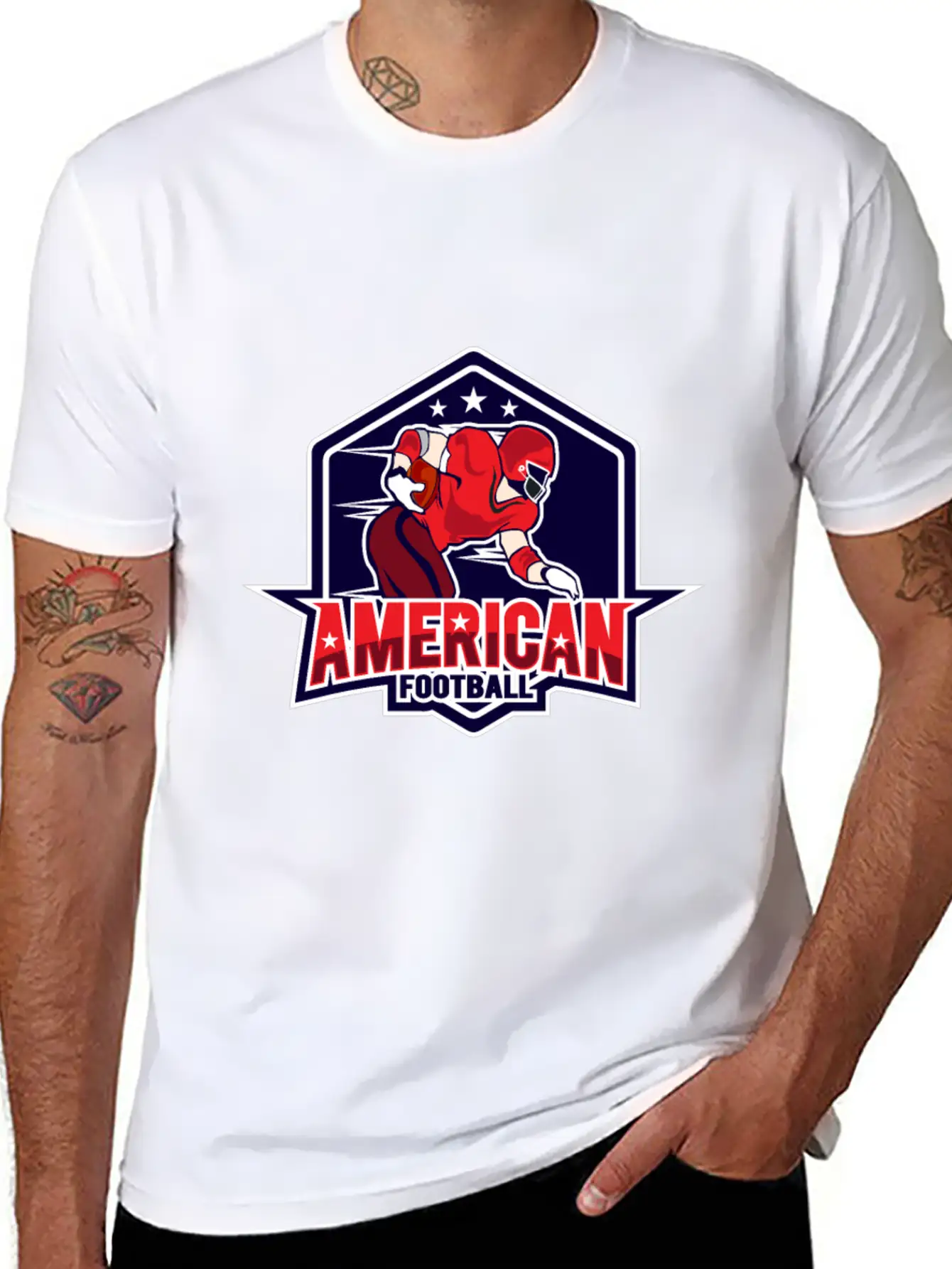 AMERICAN FOOTBAL Basic Graphic T-Shirt – Daily Comfort In Soft Cotton