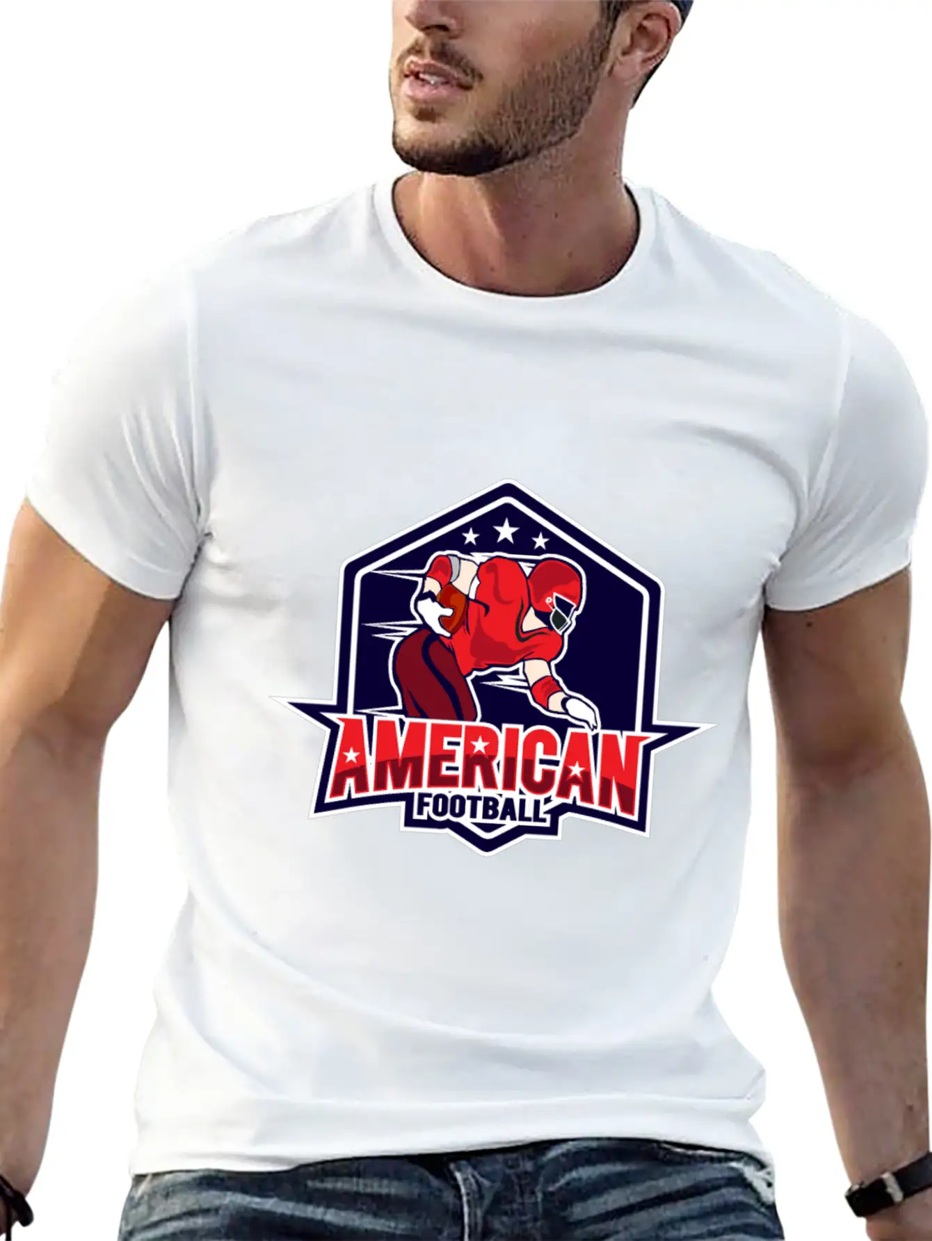 AMERICAN FOOTBAL Basic Graphic T-Shirt – Daily Comfort In Soft Cotton