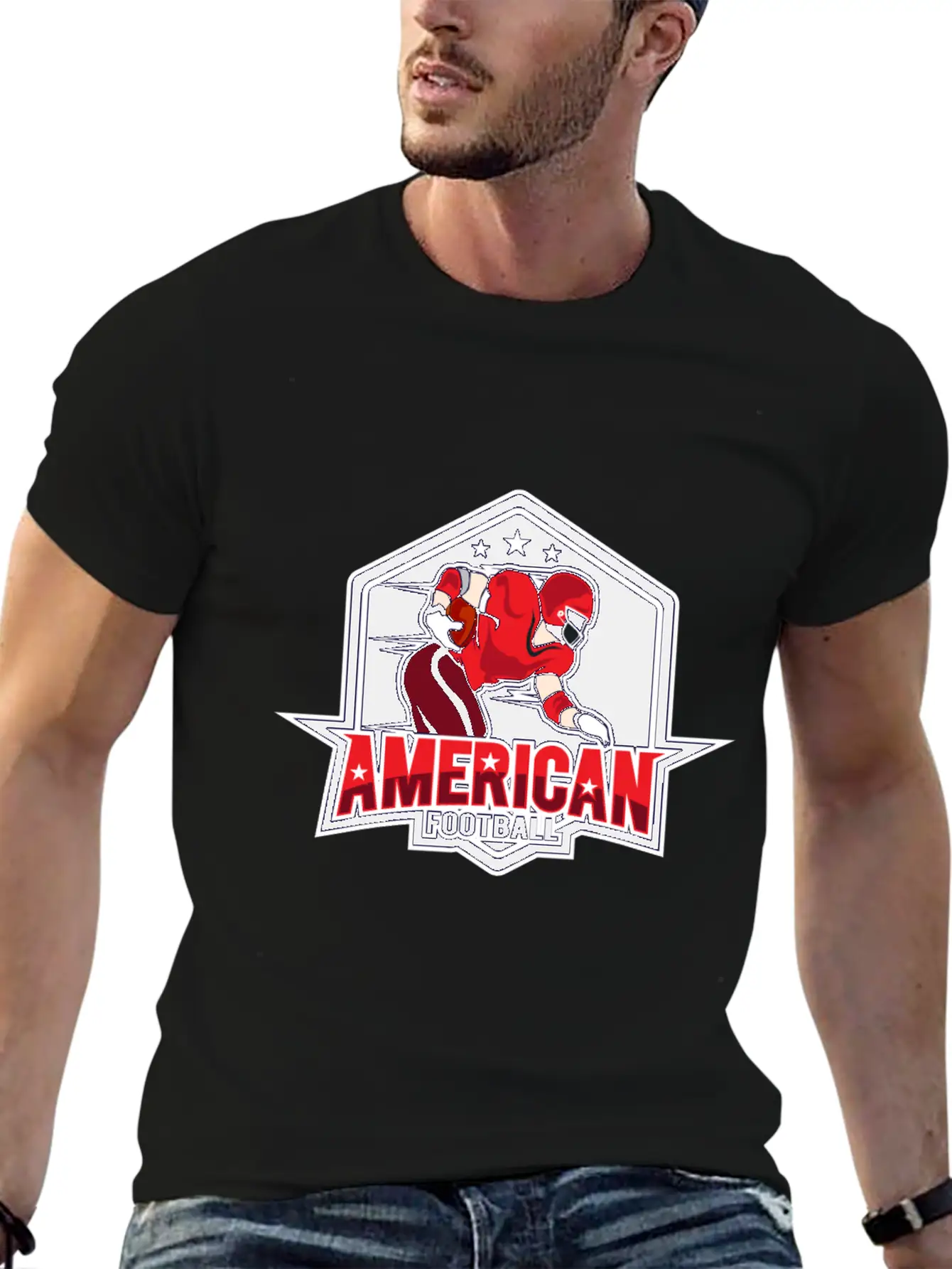 AMERICAN FOOTBAL Basic Graphic T-Shirt – Daily Comfort In Soft Cotton