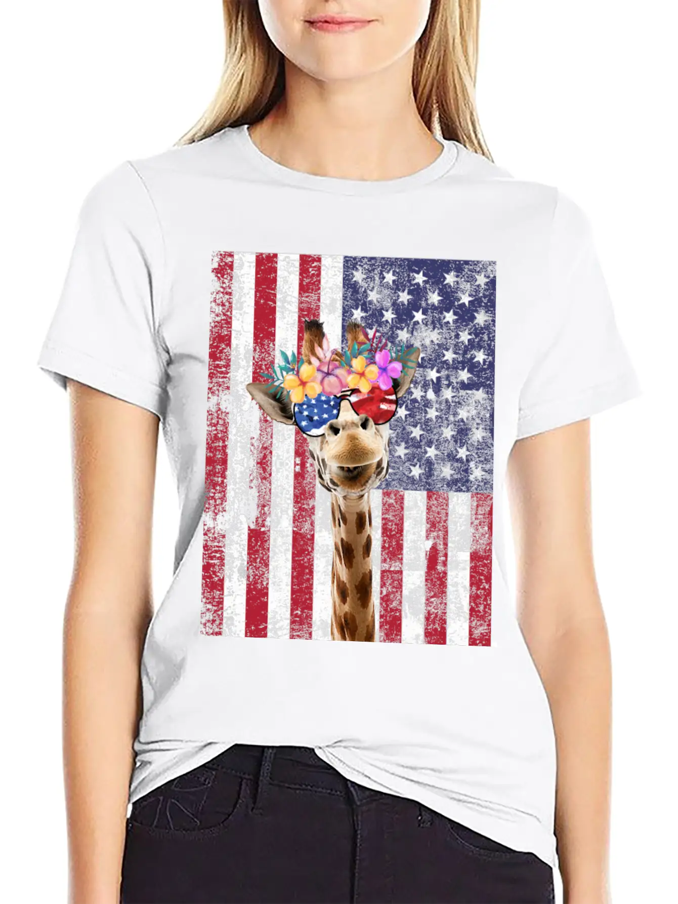American Giraffe Classic Crew Neck Graphic Tee – Everyday Minimal Look