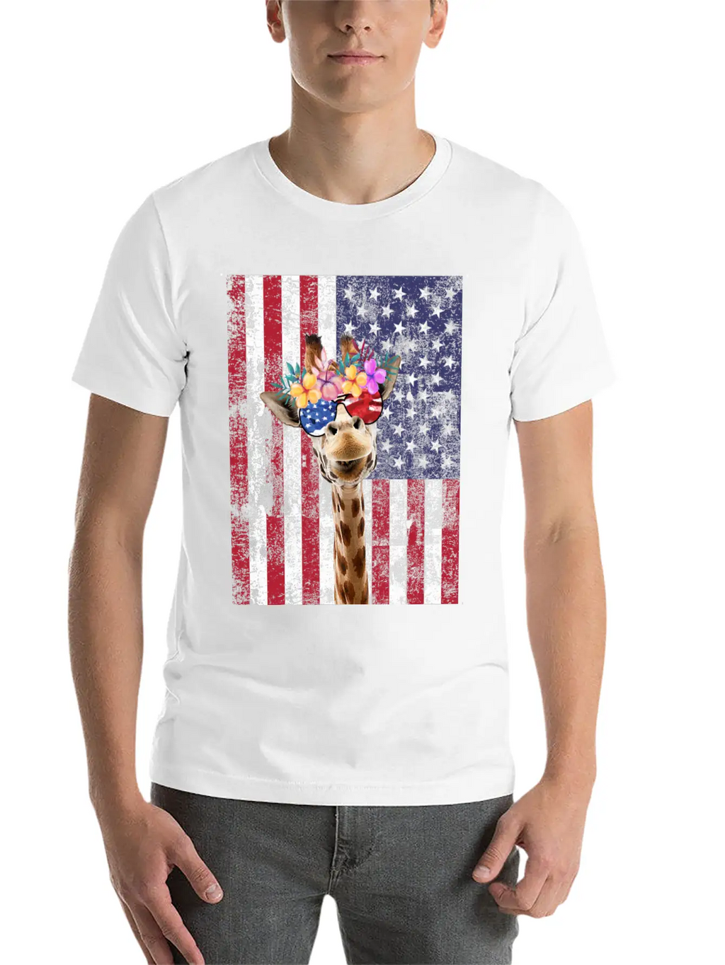 American Giraffe Classic Crew Neck Graphic Tee – Everyday Minimal Look