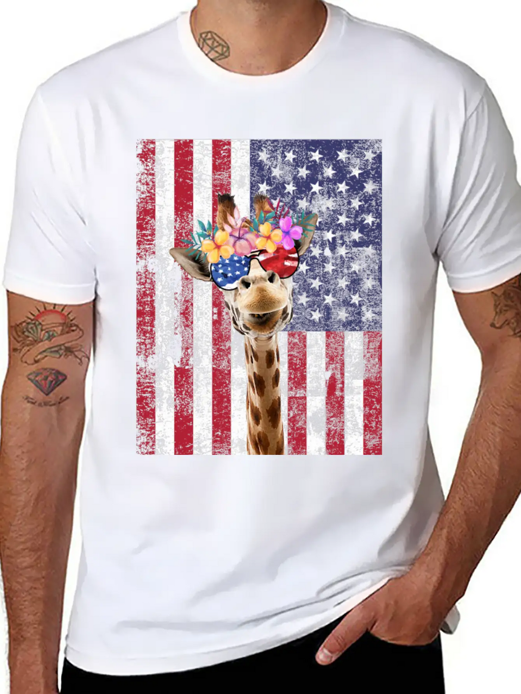 American Giraffe Classic Crew Neck Graphic Tee – Everyday Minimal Look
