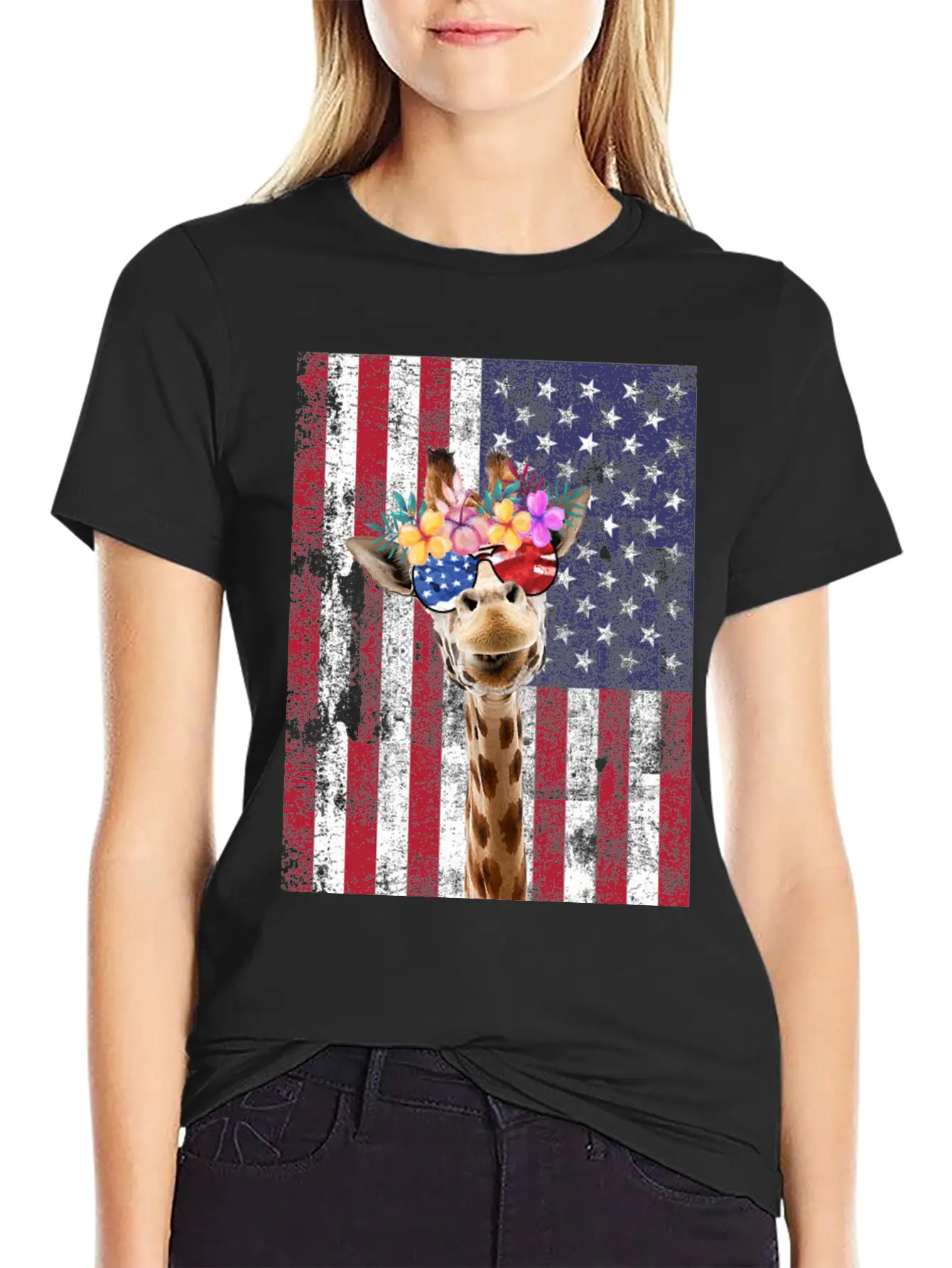 American Giraffe Classic Crew Neck Graphic Tee – Everyday Minimal Look