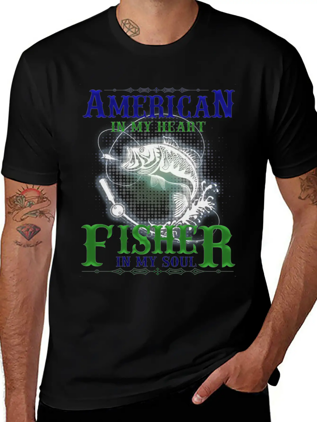 American In My Heart Fisher In My Soul Comfortable Minimalist Graphic Tee – Summer Style Essential