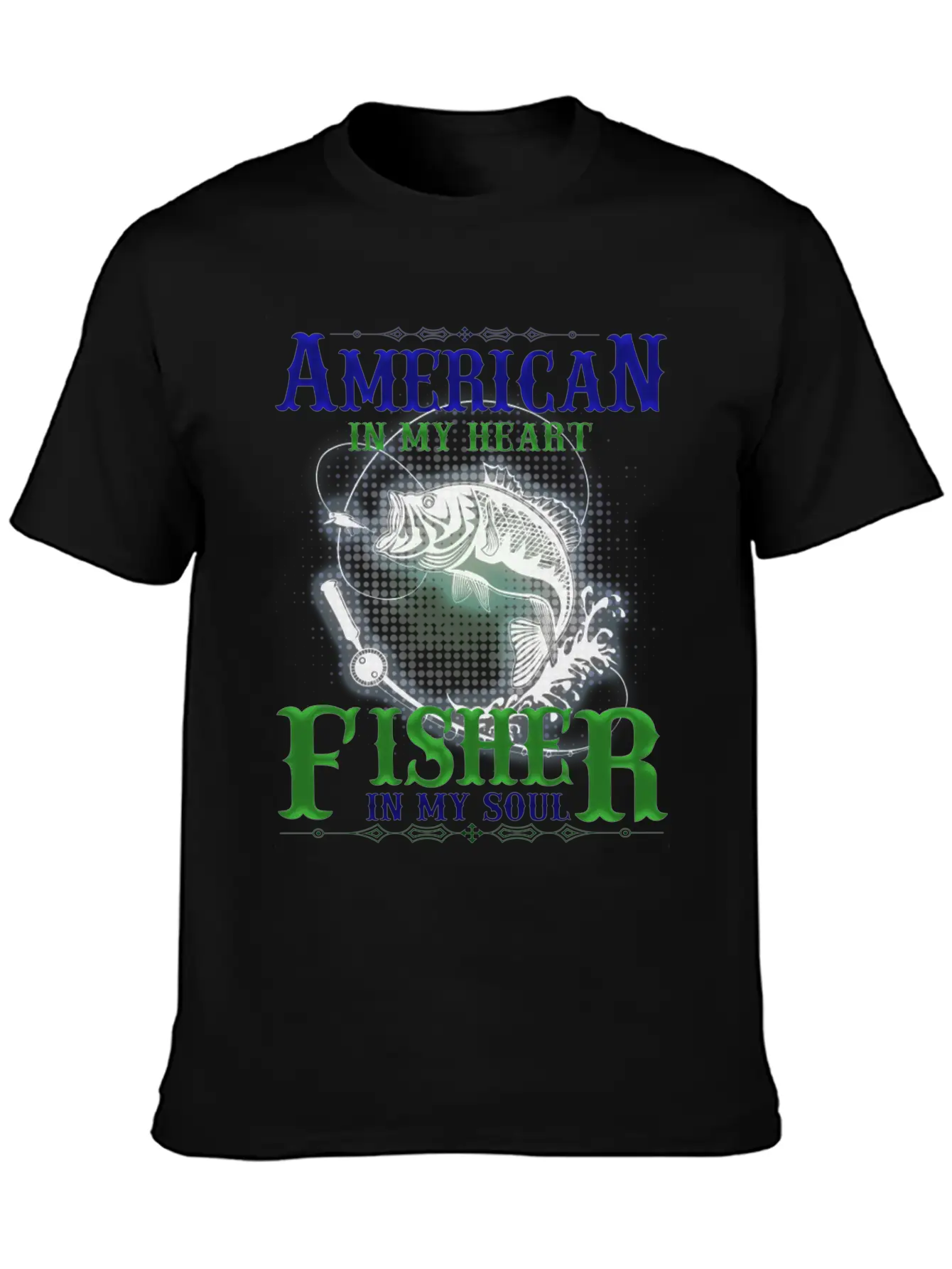 American In My Heart Fisher In My Soul Comfortable Minimalist Graphic Tee – Summer Style Essential