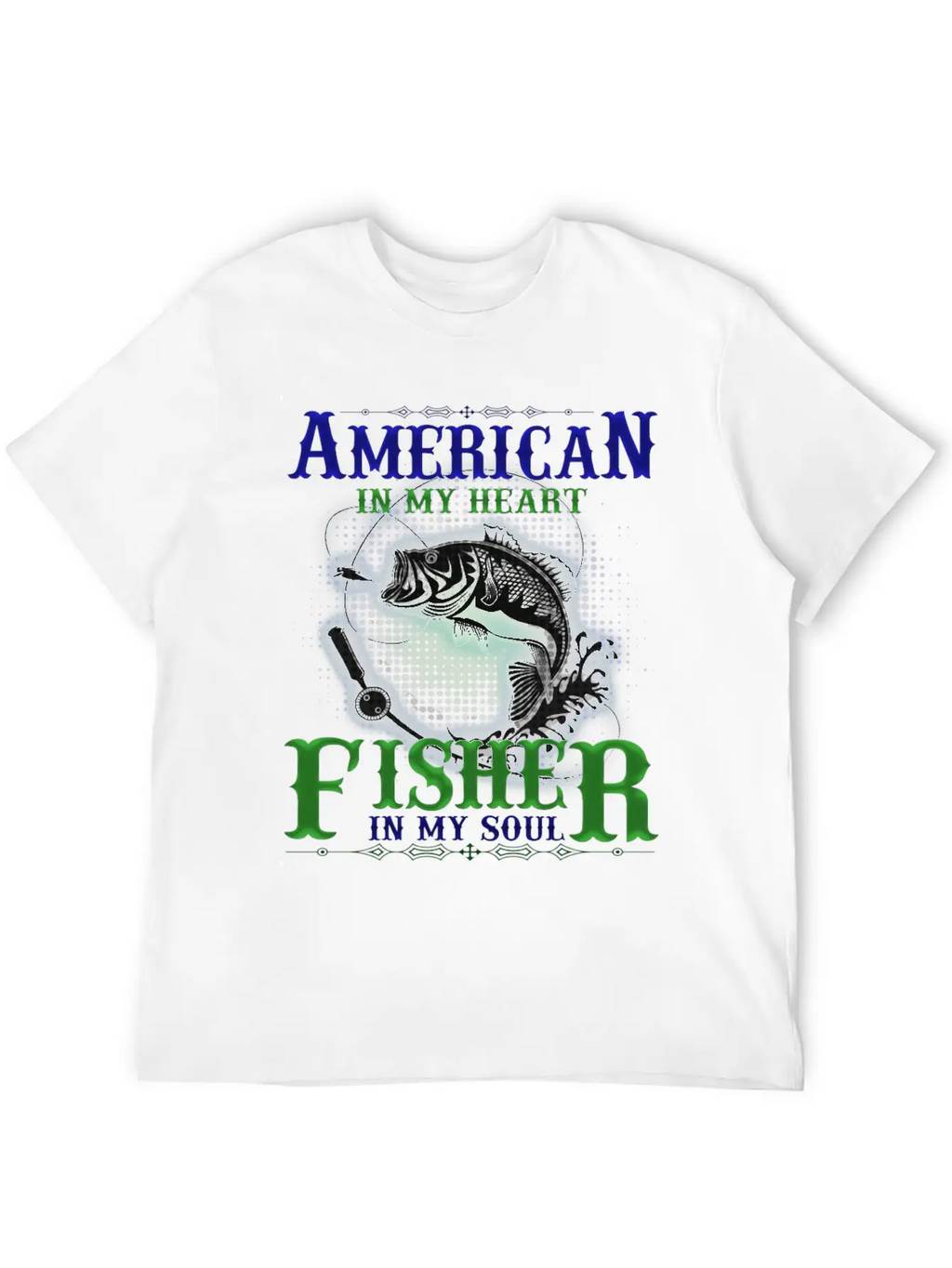 American In My Heart Fisher In My Soul Comfortable Minimalist Graphic Tee – Summer Style Essential