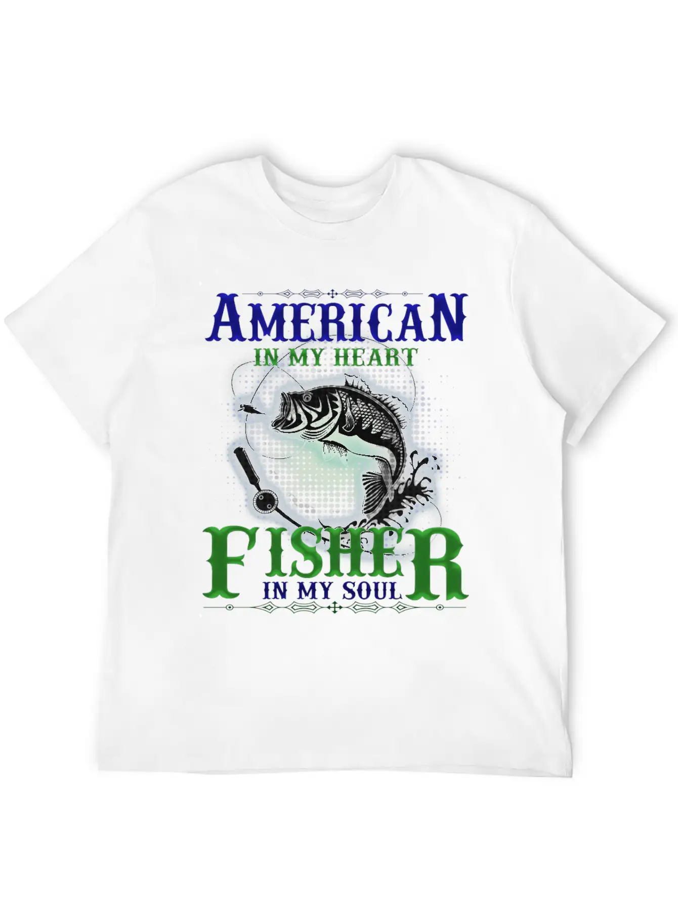 American In My Heart Fisher In My Soul Comfortable Minimalist Graphic Tee – Summer Style Essential