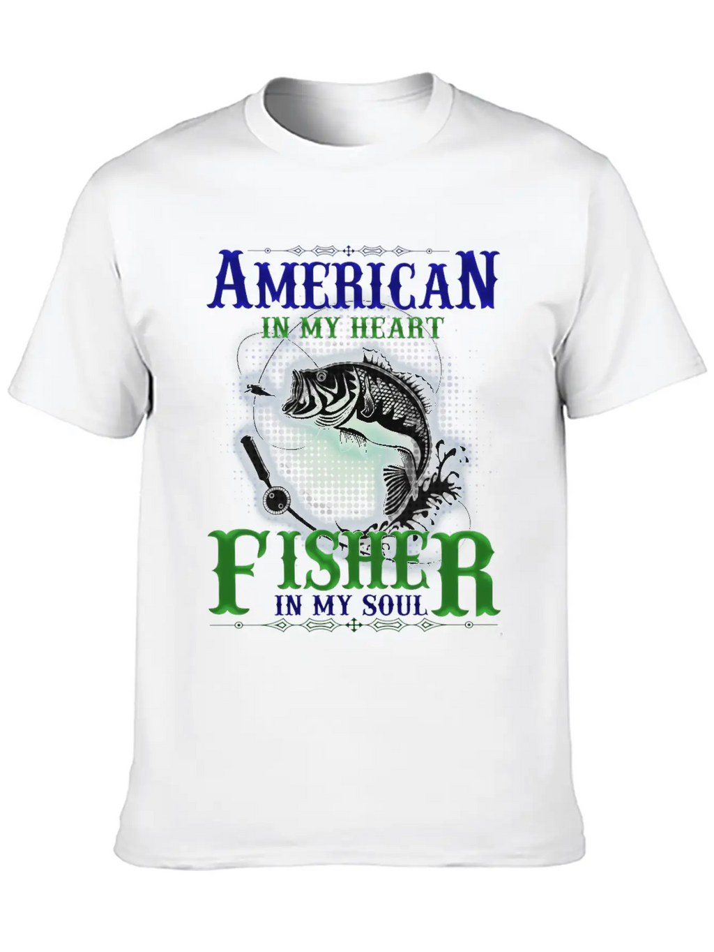 American In My Heart Fisher In My Soul Comfortable Minimalist Graphic Tee – Summer Style Essential