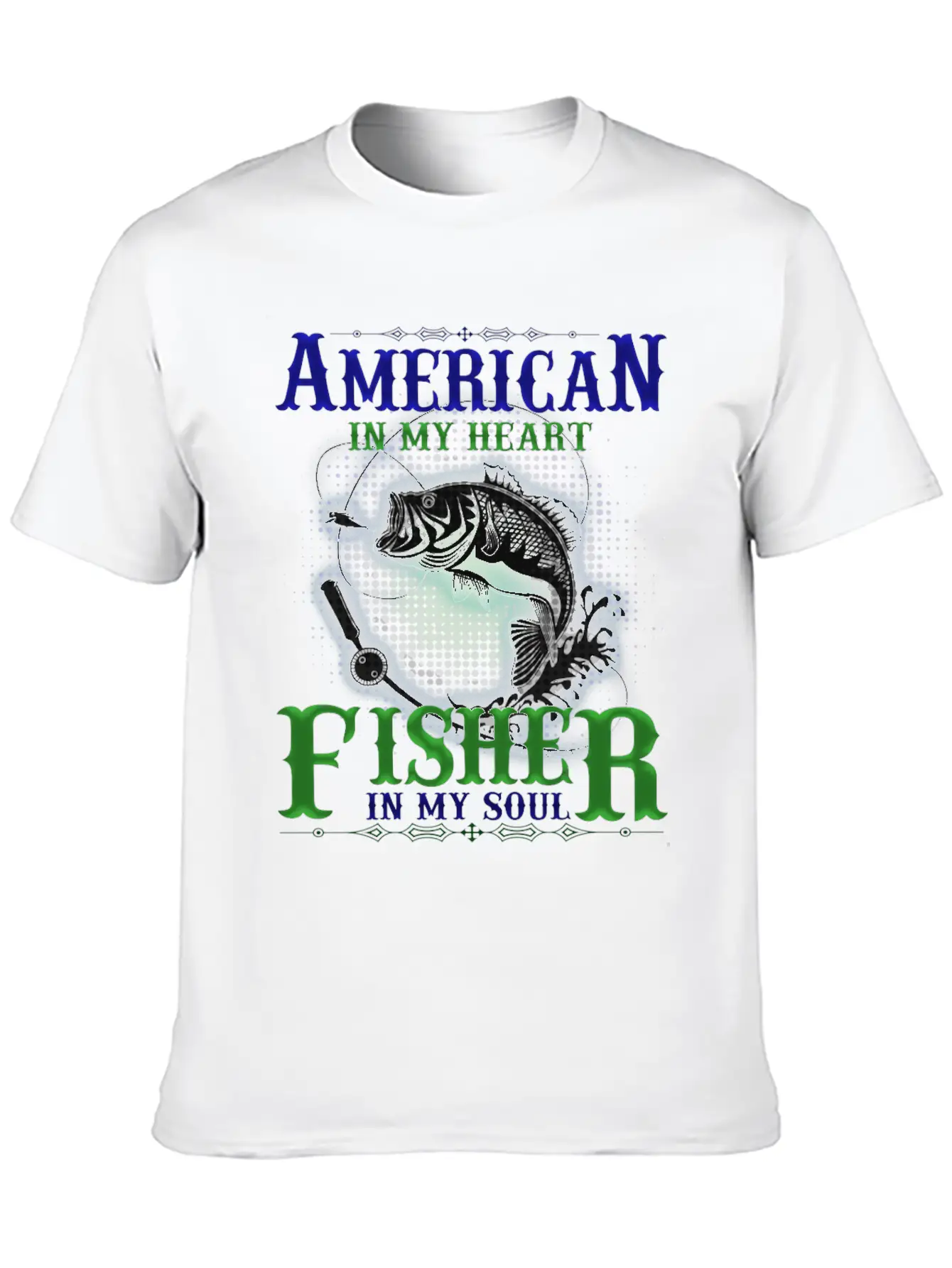 American In My Heart Fisher In My Soul Comfortable Minimalist Graphic Tee – Summer Style Essential