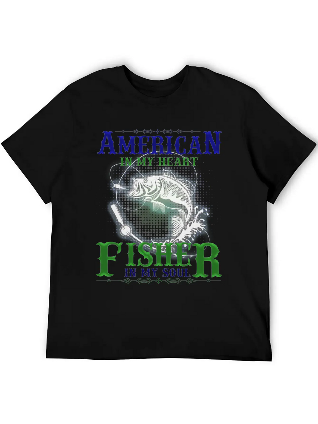 American In My Heart Fisher In My Soul Comfortable Minimalist Graphic Tee – Summer Style Essential