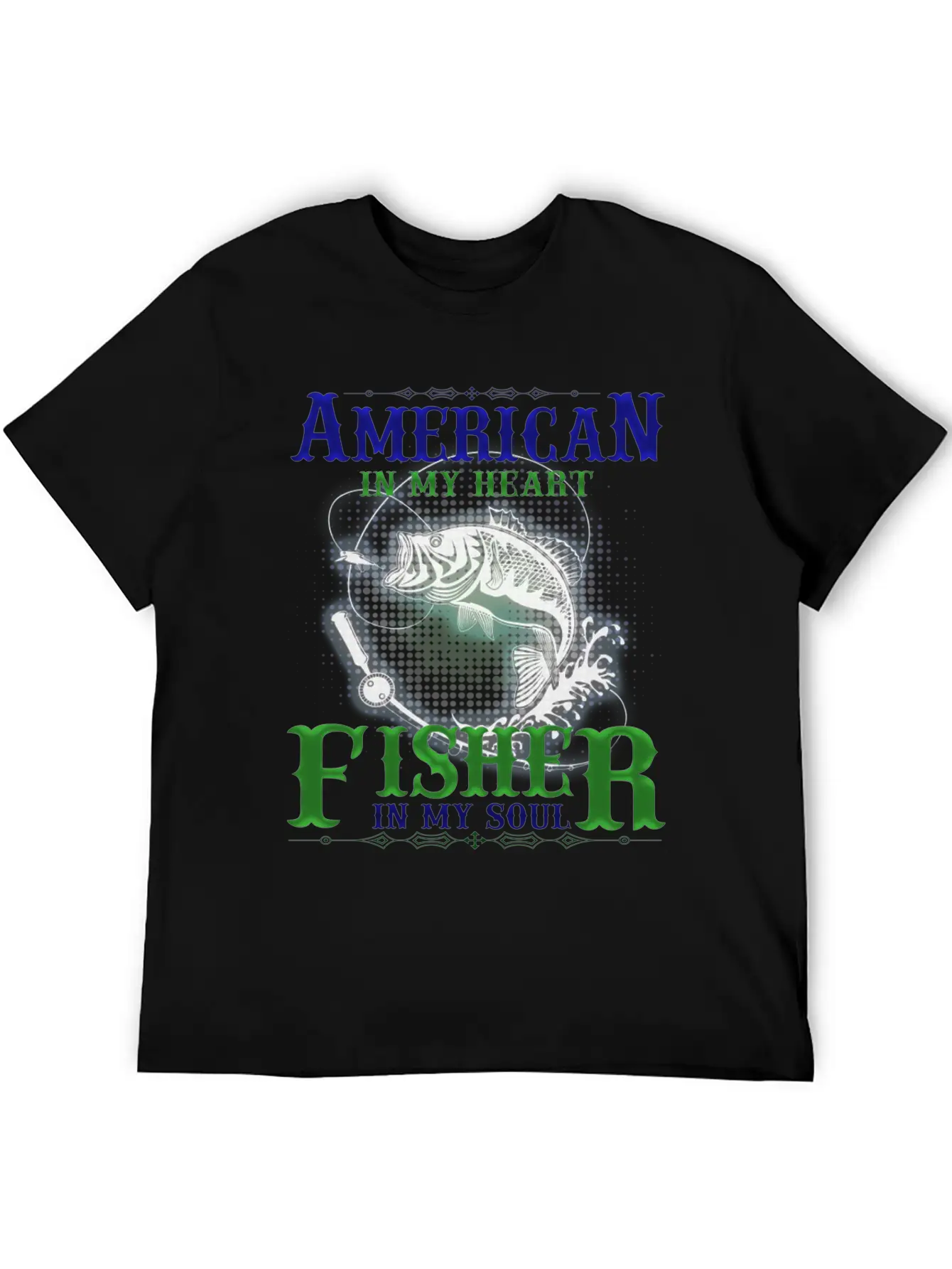 American In My Heart Fisher In My Soul Comfortable Minimalist Graphic Tee – Summer Style Essential