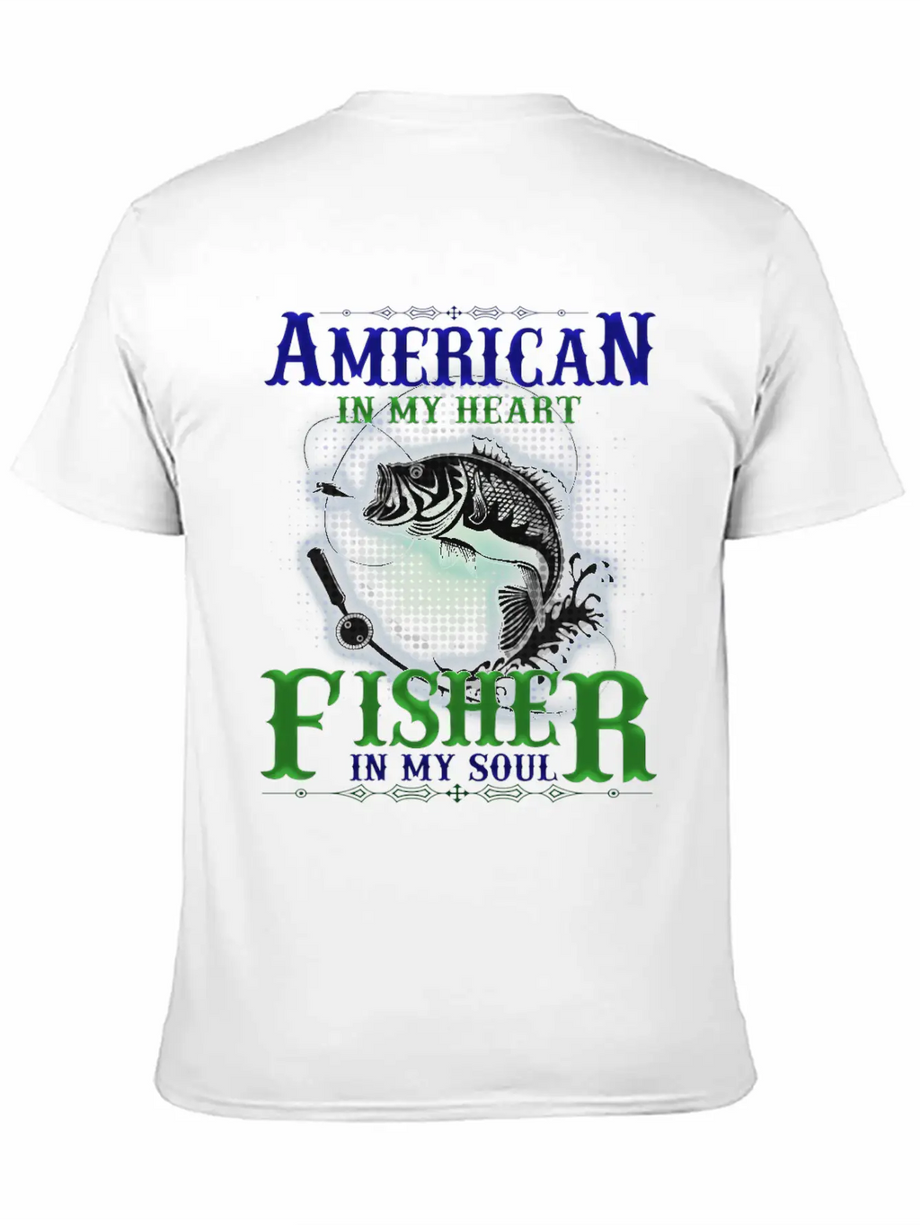 American In My Heart Fisher In My Soul Comfortable Minimalist Graphic Tee – Summer Style Essential