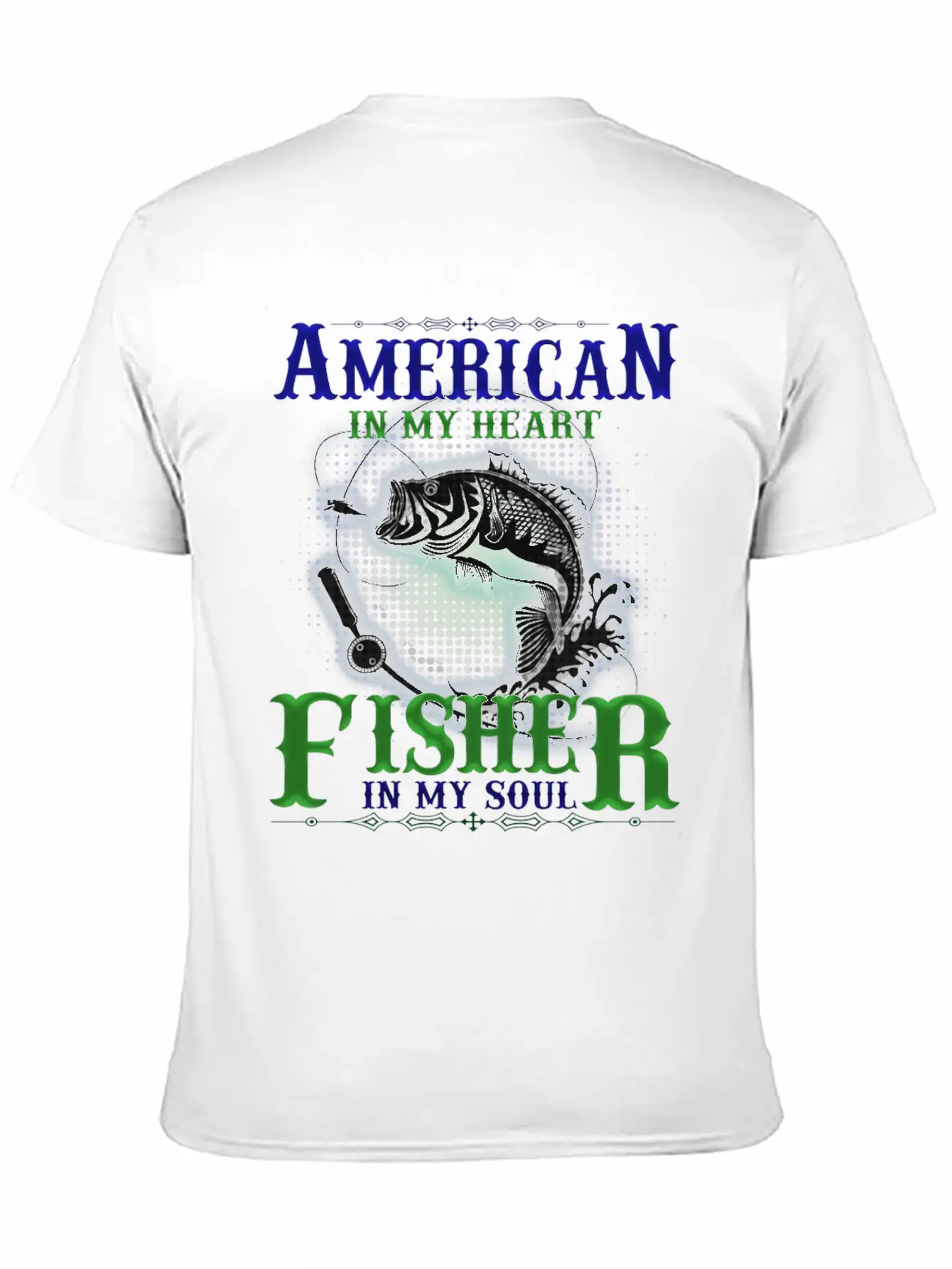 American In My Heart Fisher In My Soul Comfortable Minimalist Graphic Tee – Summer Style Essential
