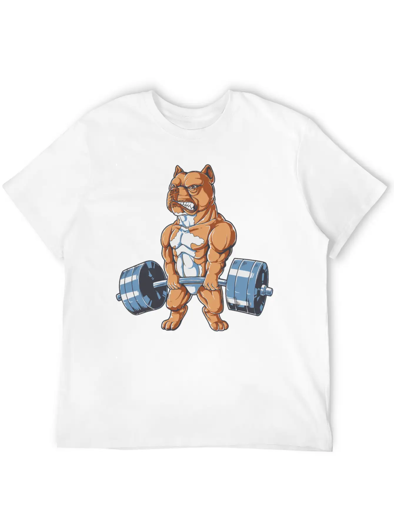 American Pit Bull Terrier Working Out Pit Bull Dog Relaxed Everyday Tee – Lightweight And Durable Cotton