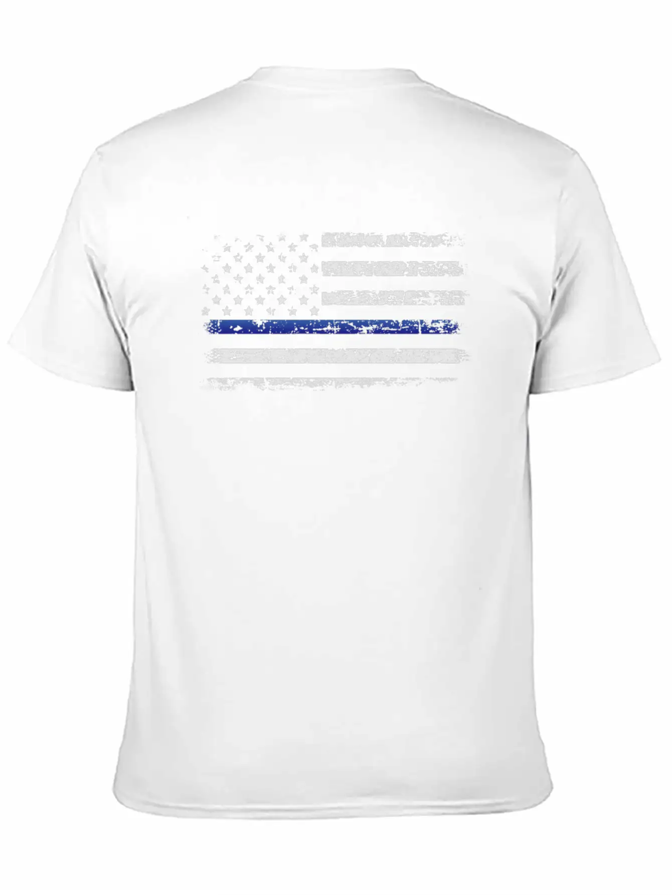 American Police Flag Simple Everyday Graphic Tee – Lightweight Summer Wear