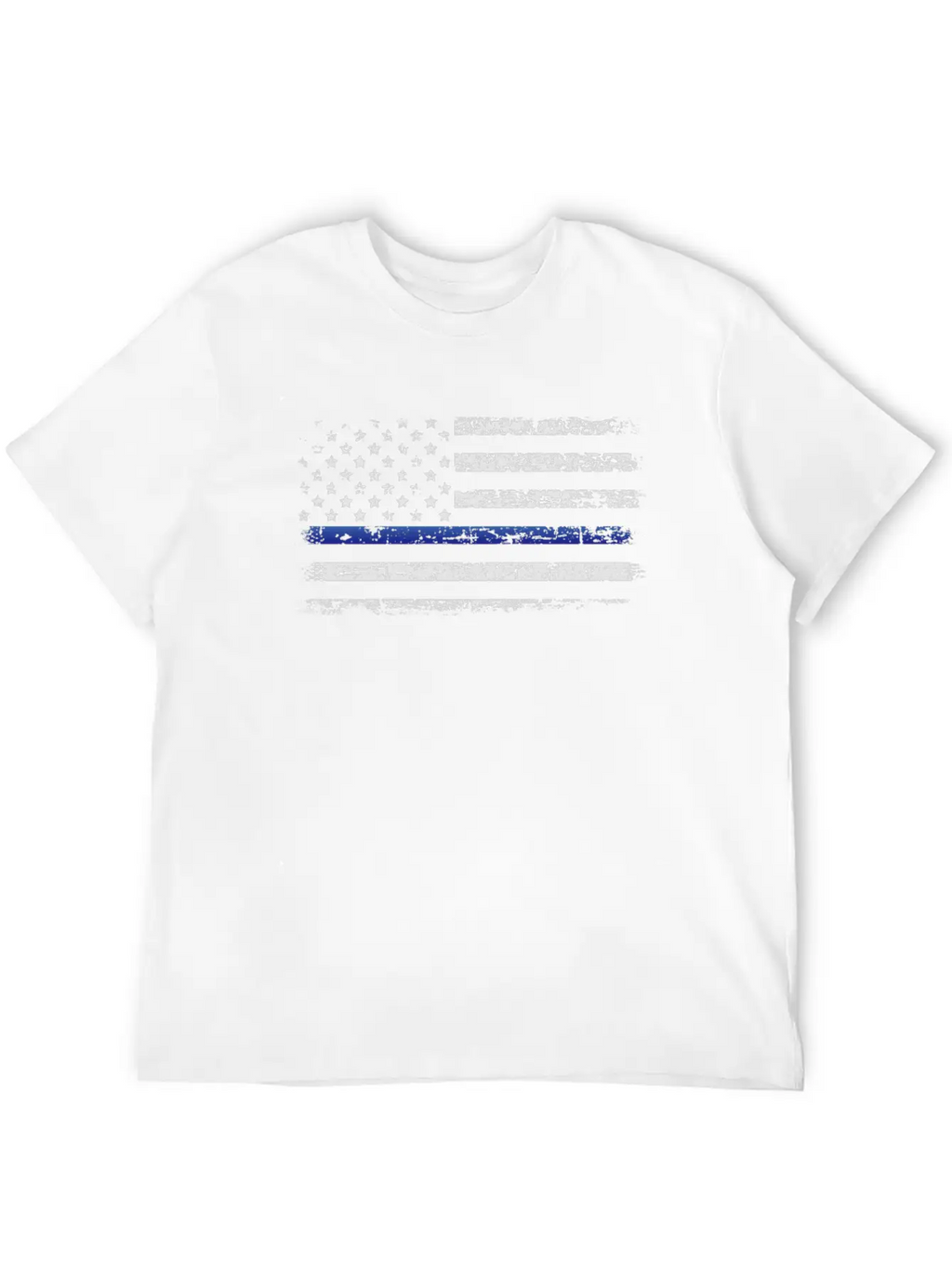 American Police Flag Simple Everyday Graphic Tee – Lightweight Summer Wear