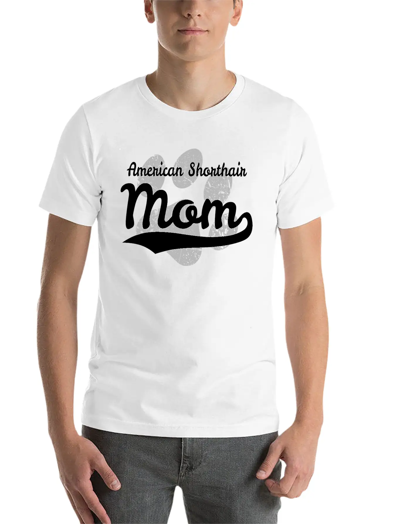 American Shorthair Mom Classic Fit Graphic Tee For Daily Comfort – Unisex Cotton Shirt