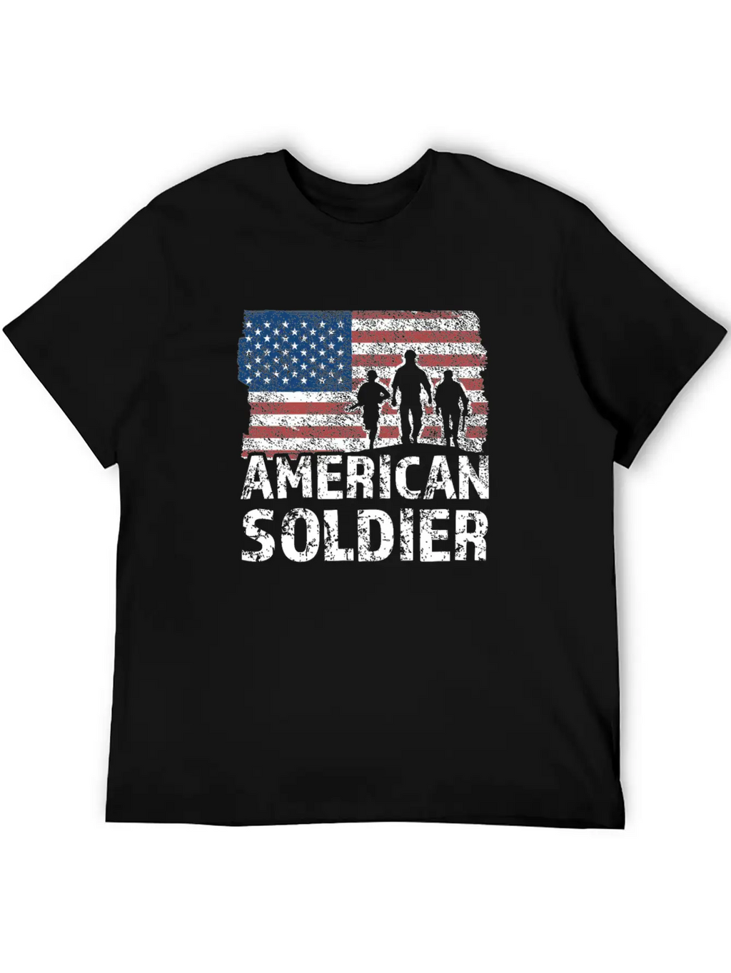 American Soldier US Flag Warrior Military USA Flag Classic Fit Graphic Tee For Daily Comfort – Unisex Cotton Shirt