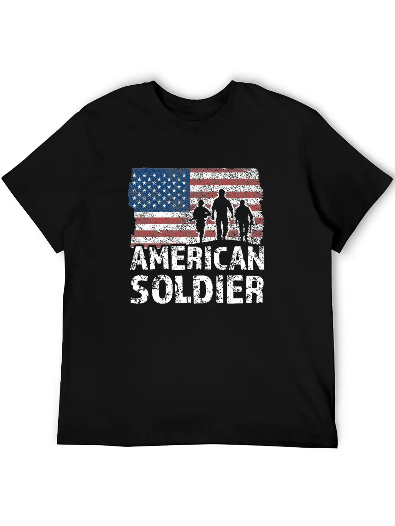 American Soldier US Flag Warrior Military USA Flag Classic Fit Graphic Tee For Daily Comfort – Unisex Cotton Shirt