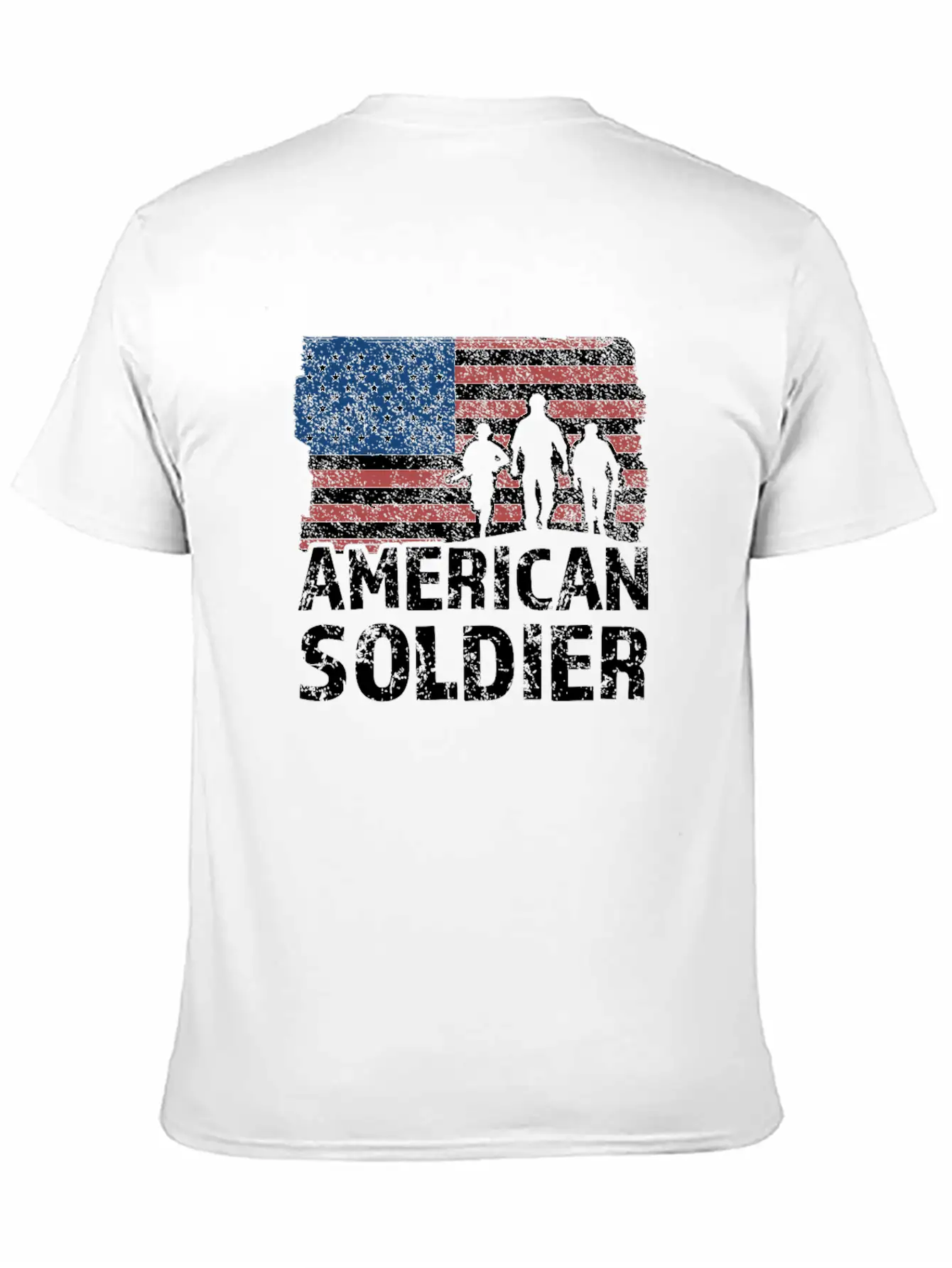 American Soldier US Flag Warrior Military USA Flag Classic Fit Graphic Tee For Daily Comfort – Unisex Cotton Shirt