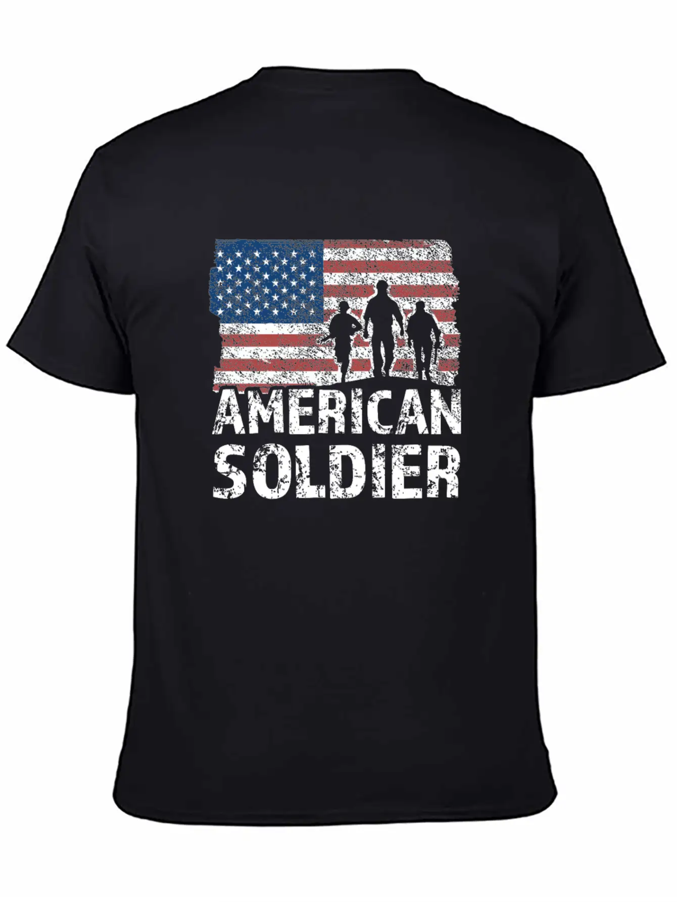 American Soldier US Flag Warrior Military USA Flag Classic Fit Graphic Tee For Daily Comfort – Unisex Cotton Shirt