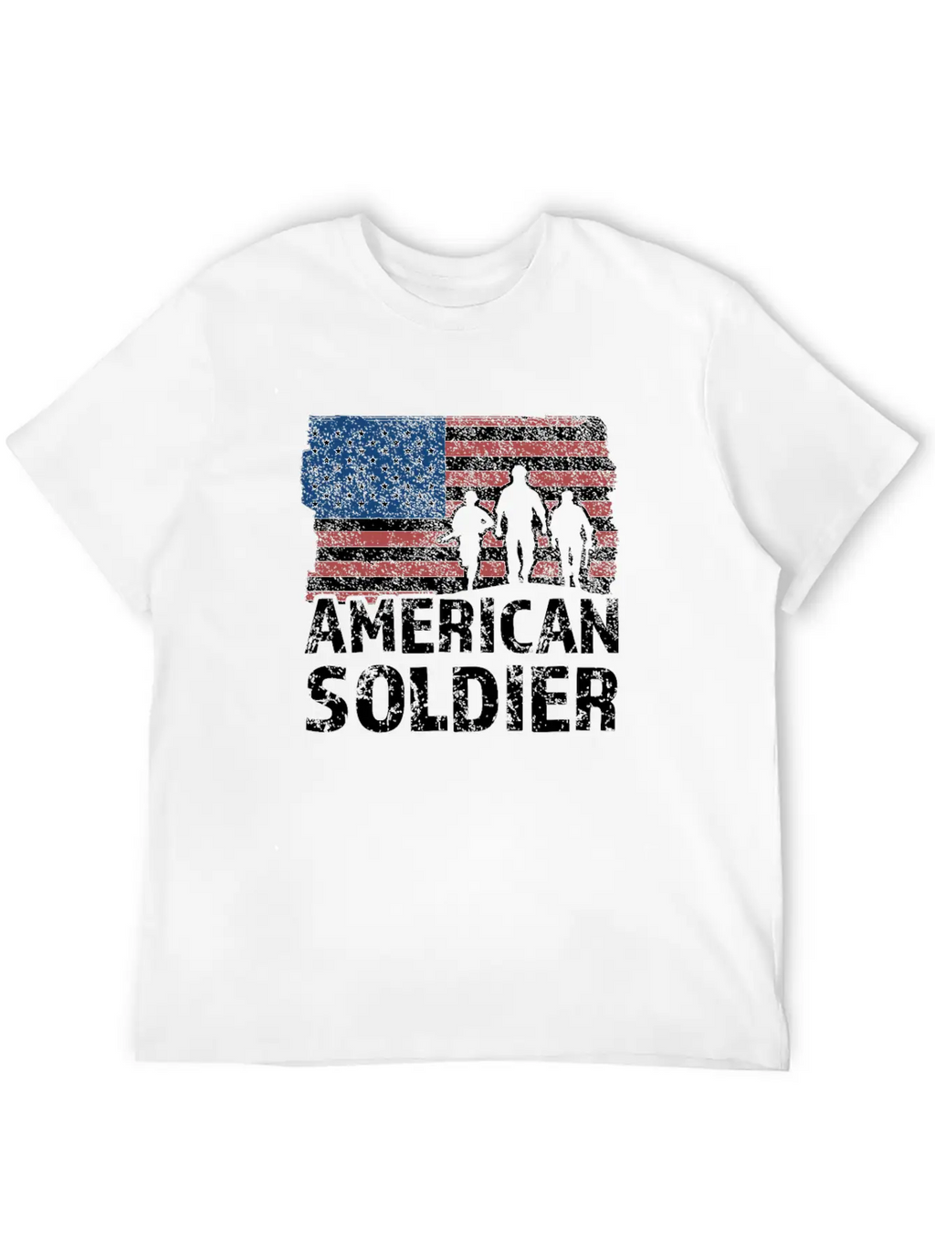 American Soldier US Flag Warrior Military USA Flag Classic Fit Graphic Tee For Daily Comfort – Unisex Cotton Shirt