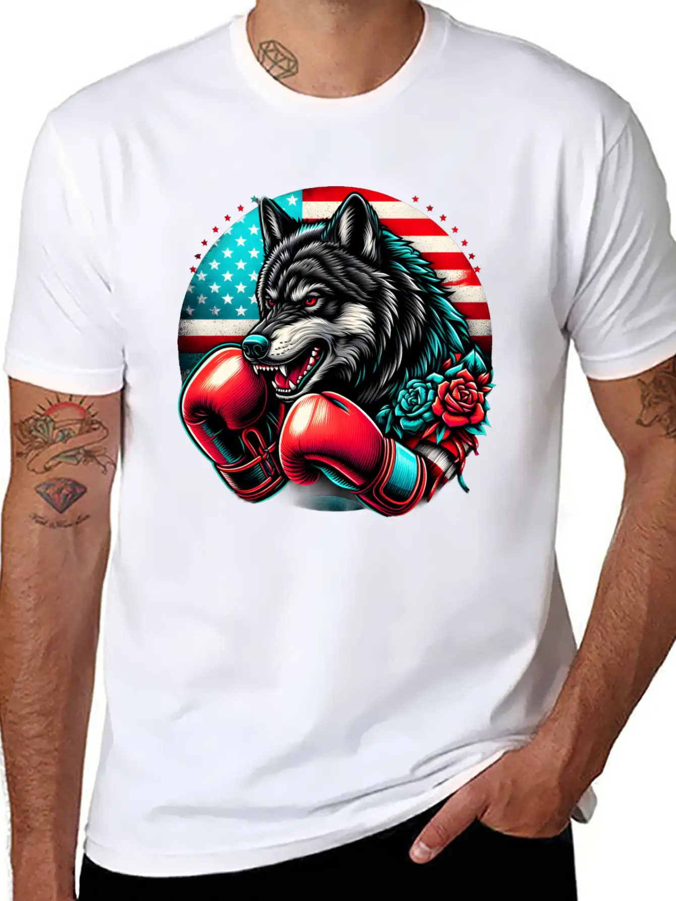 American Wolf Boxing Classic Fit Graphic Tee For Daily Comfort – Unisex Cotton Shirt