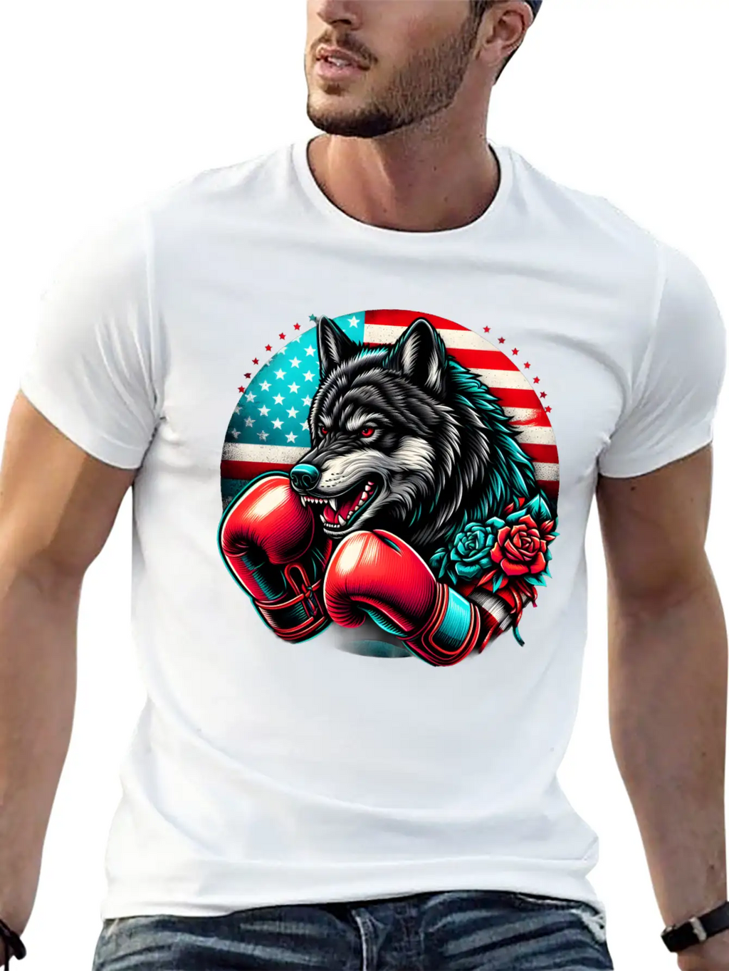 American Wolf Boxing Classic Fit Graphic Tee For Daily Comfort – Unisex Cotton Shirt